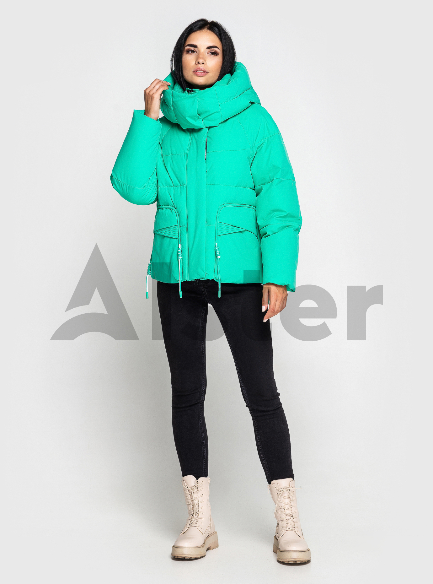 Короткая женская зимняя куртка Towmy 017 Мята S (TWM017-04): фото - Alster.ua