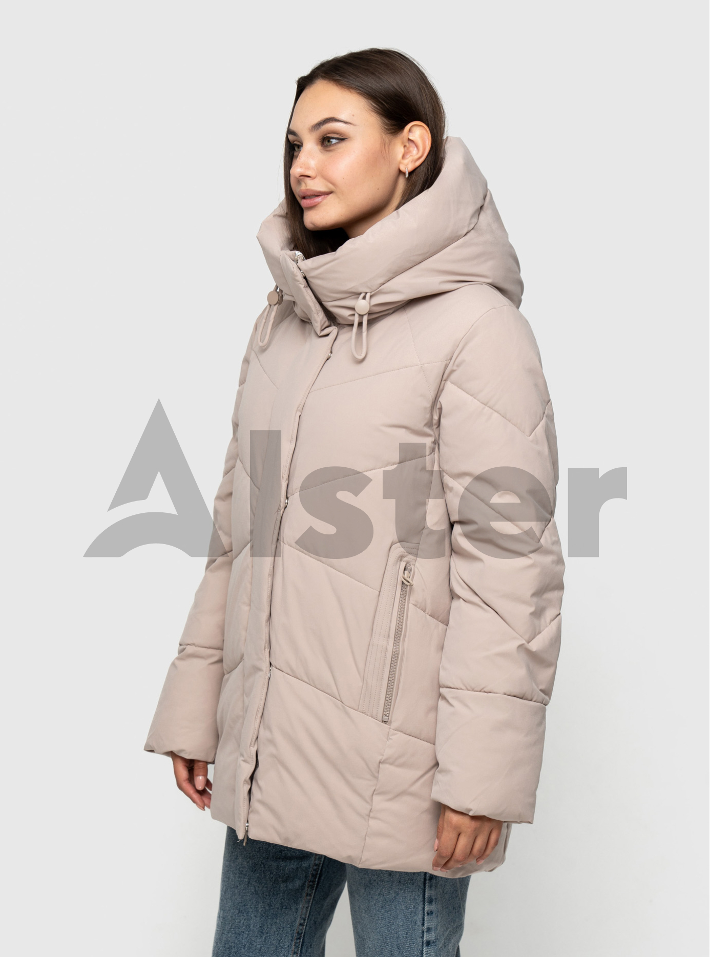 Зимняя куртка средней длины Towmy 9390 Бежевый 48 (TWM9390-01): фото - Alster.ua