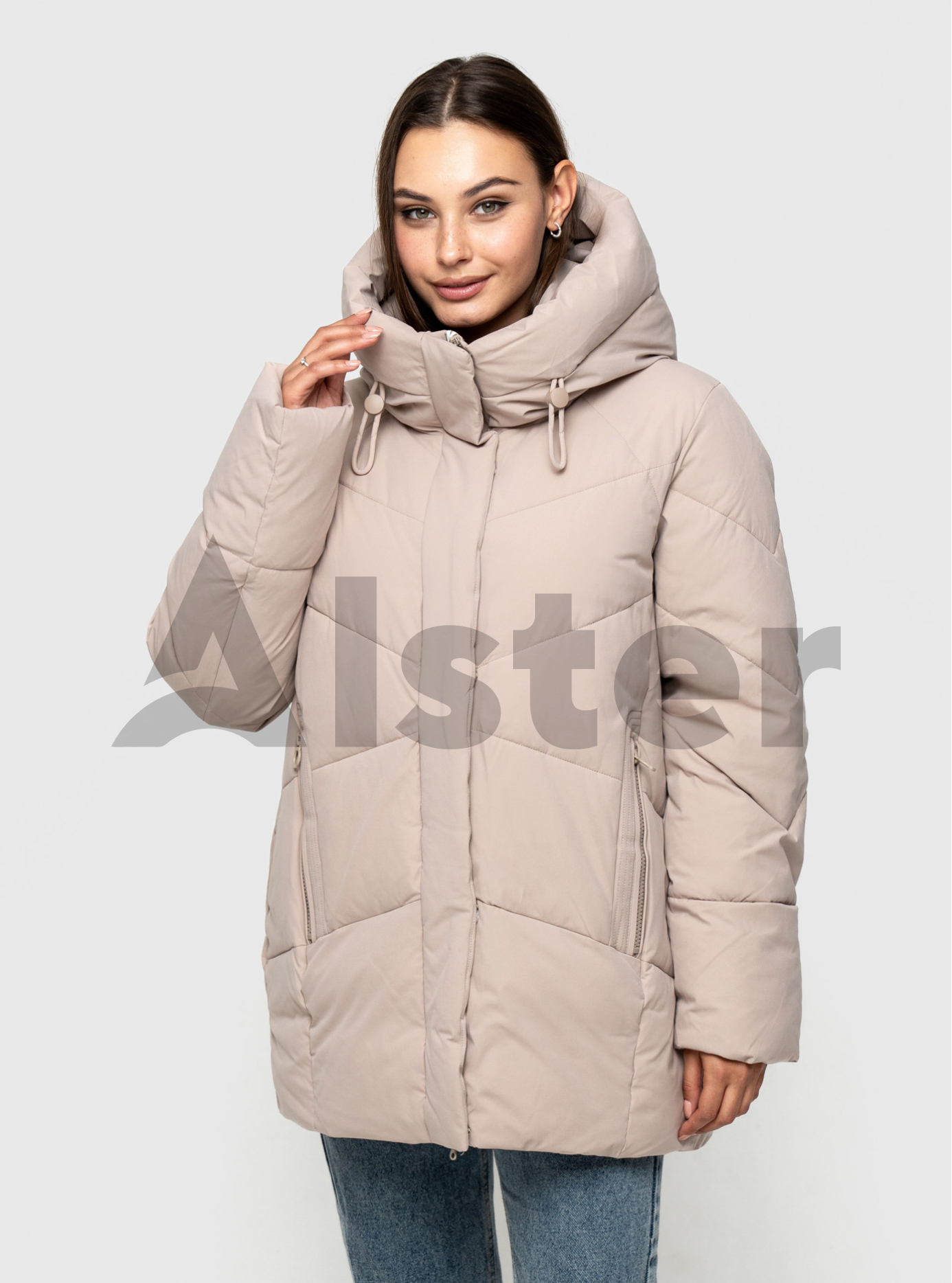 Зимняя куртка средней длины Towmy 9390 Бежевый 48 (TWM9390-01): фото - Alster.ua
