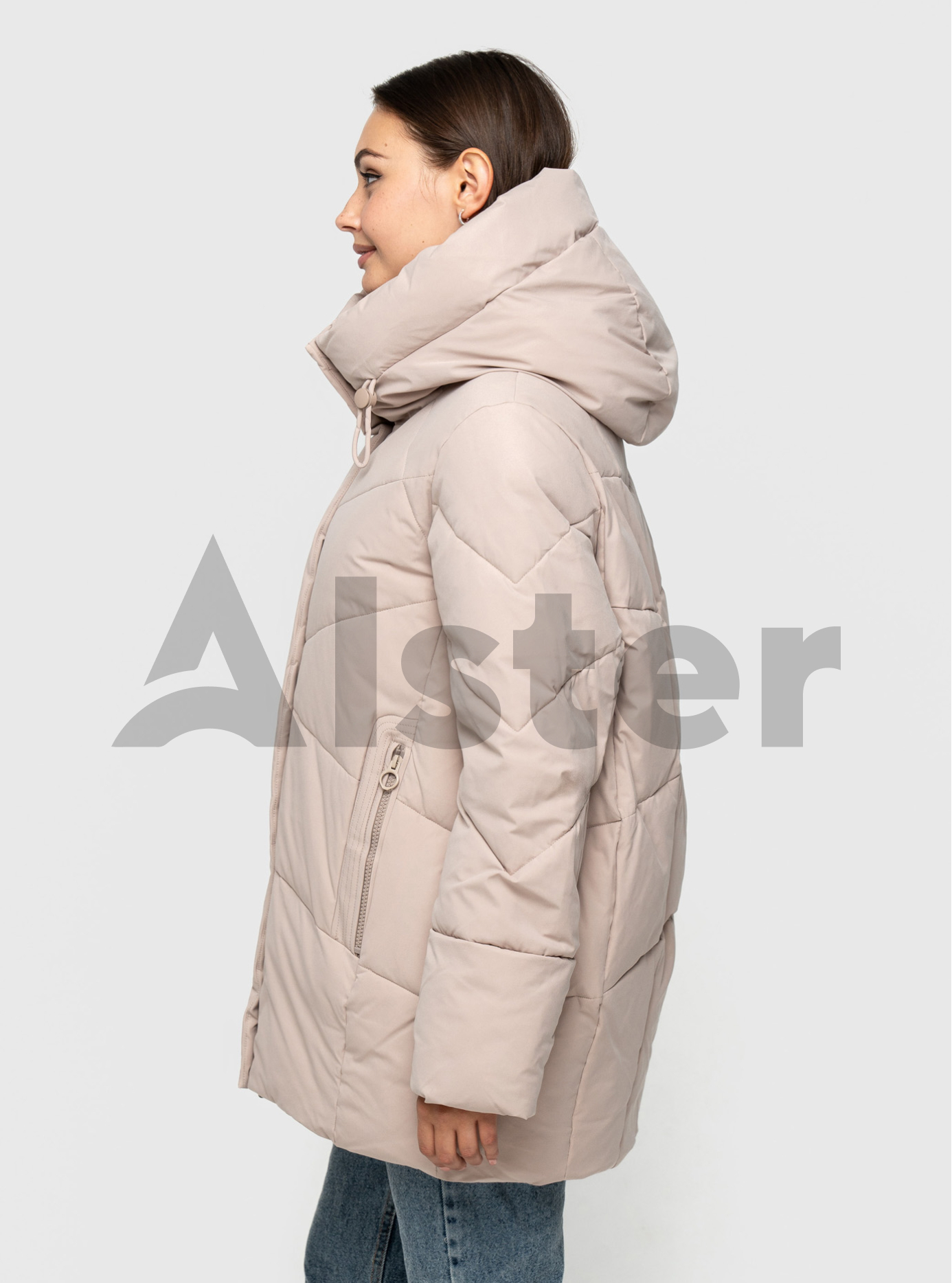 Зимняя куртка средней длины Towmy 9390 Бежевый 48 (TWM9390-01): фото - Alster.ua