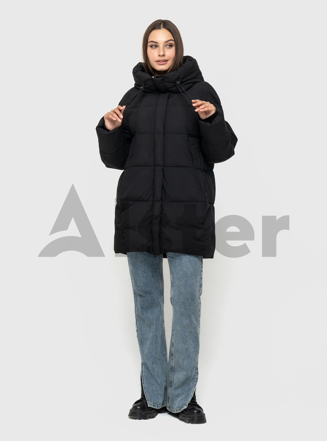 Зимняя куртка средней длины Towmy 9486 Чёрный 48 (TWM9486-01): фото - Alster.ua