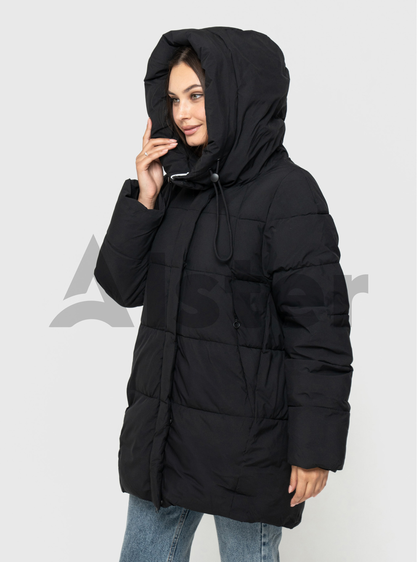 Зимняя куртка средней длины Towmy 9486 Чёрный 48 (TWM9486-01): фото - Alster.ua