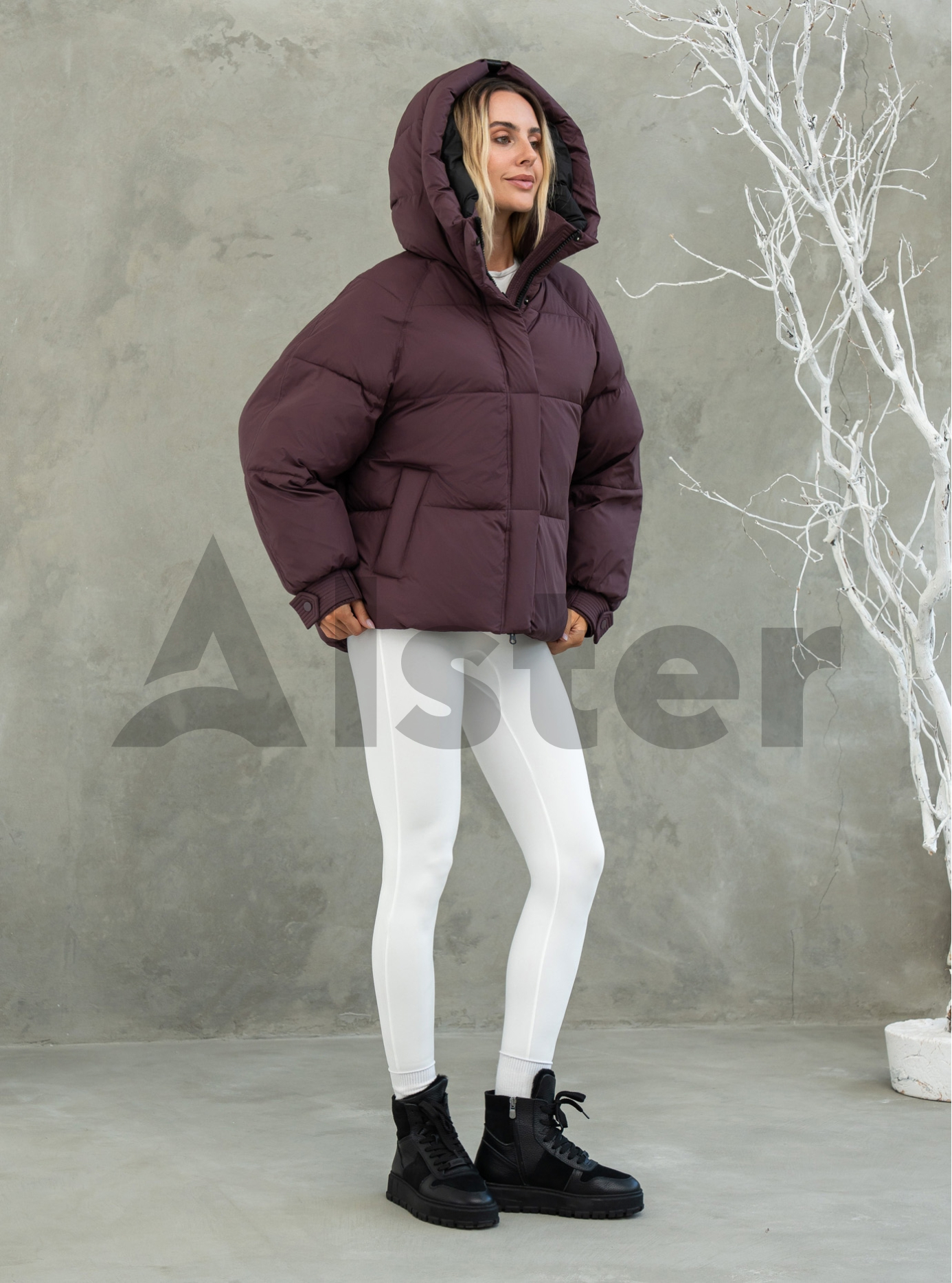 Жіноча зимова куртка Towmy 070 (oversize) Бордовий XS (26TMA070-07): фото - Alster.ua