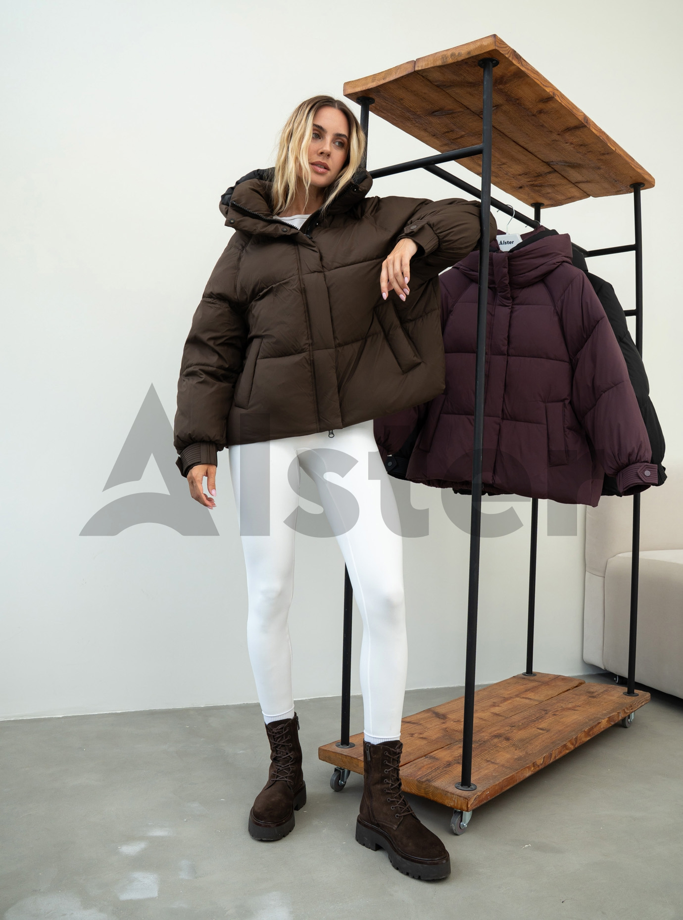 Жіноча зимова куртка Towmy 070 (oversize) Кавовий M (26TMA070-12): фото - Alster.ua
