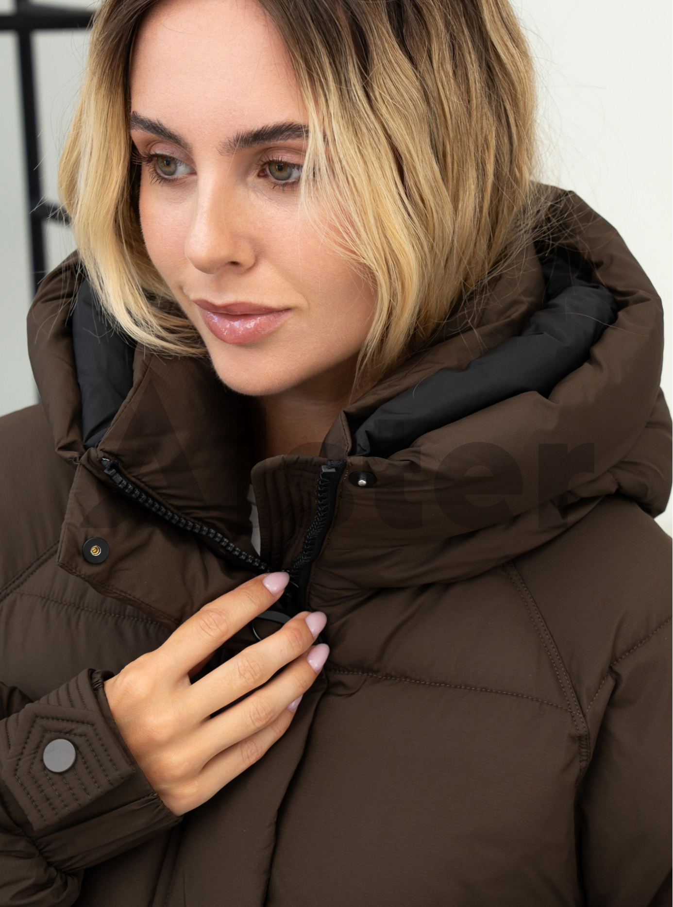 Жіноча зимова куртка Towmy 070 (oversize) Кавовий M (26TMA070-12): фото - Alster.ua