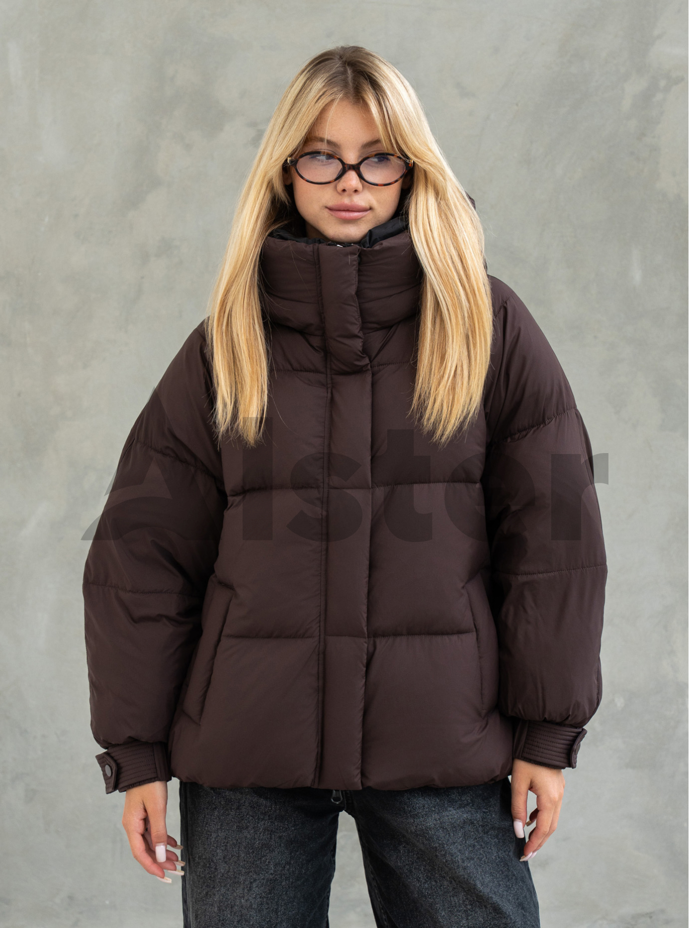 Жіноча зимова куртка Towmy 070 (oversize) Чорний M (26TMA070-06): фото - Alster.ua