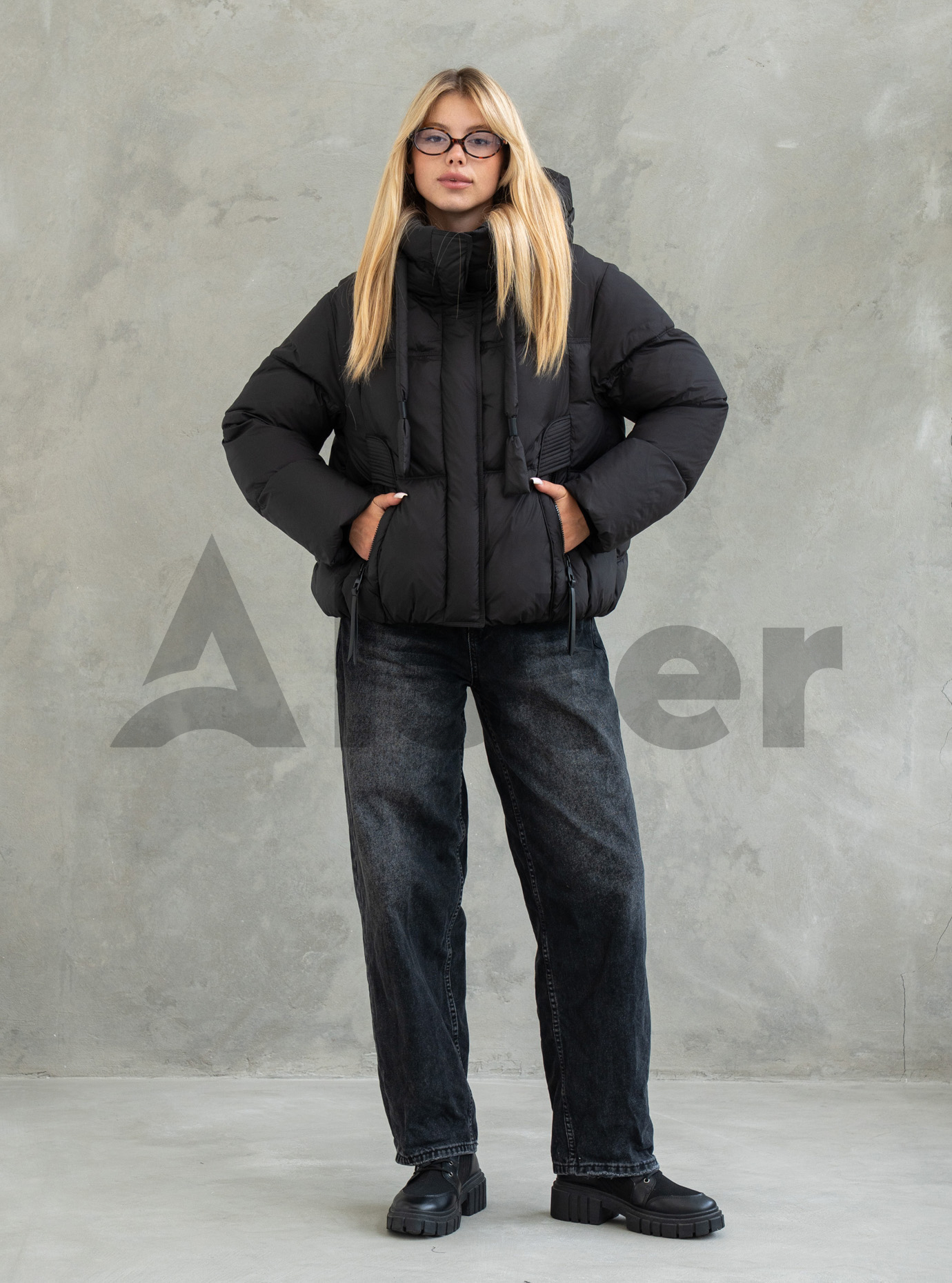 Жіноча зимова куртка Towmy 3491 (oversize) Чорний L (26TM3491-06): фото - Alster.ua