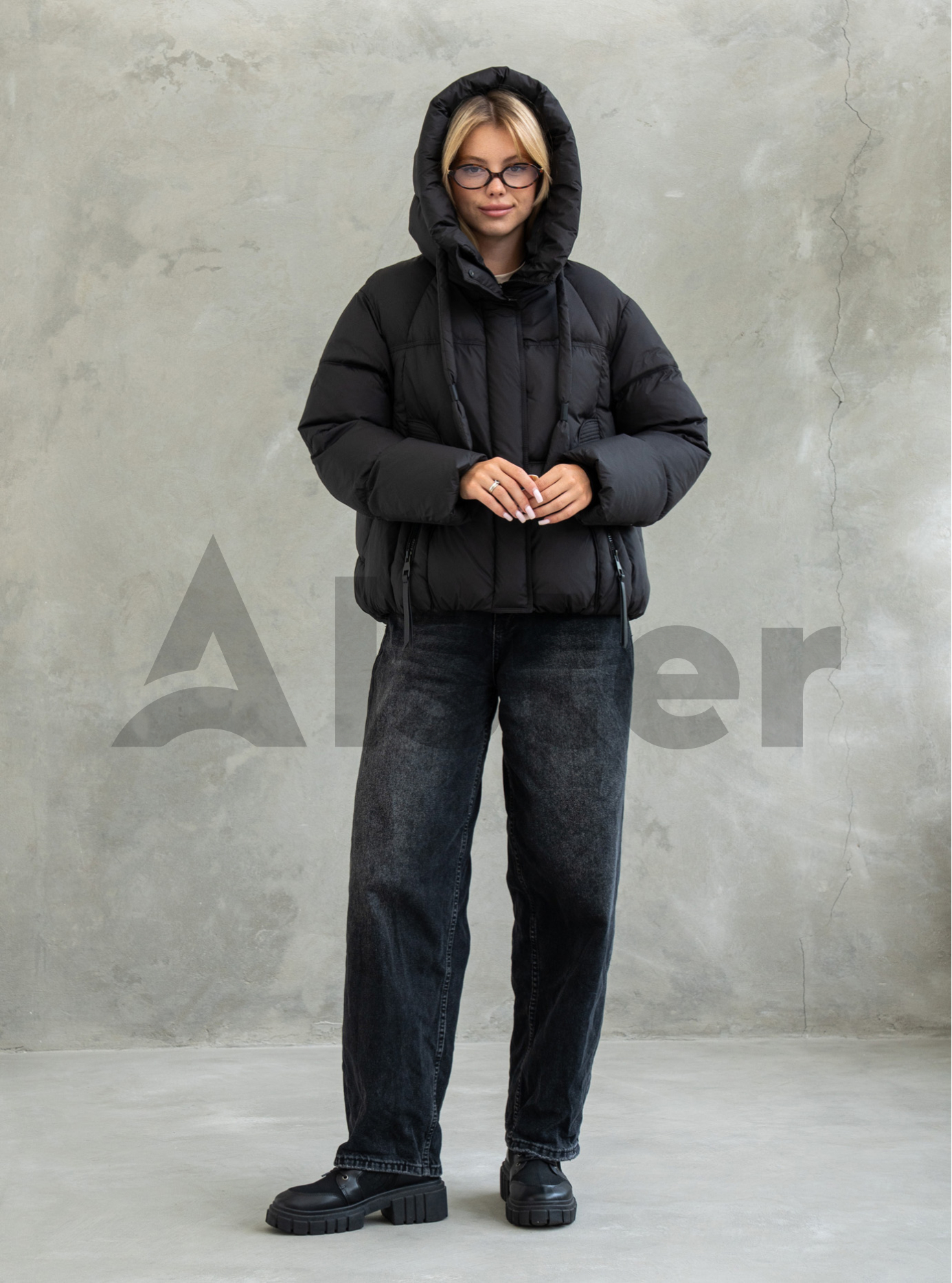 Жіноча зимова куртка Towmy 3491 (oversize) Чорний L (26TM3491-06): фото - Alster.ua
