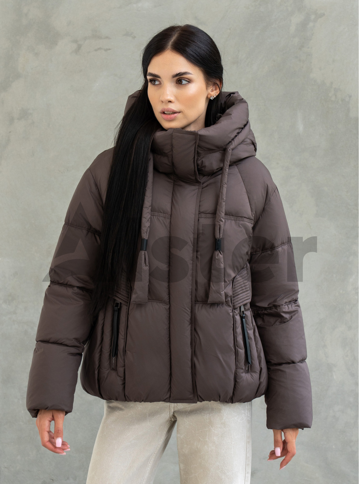 Жіноча зимова куртка Towmy 3491 (oversize) Шоколадний M (26TM3491-02): фото - Alster.ua