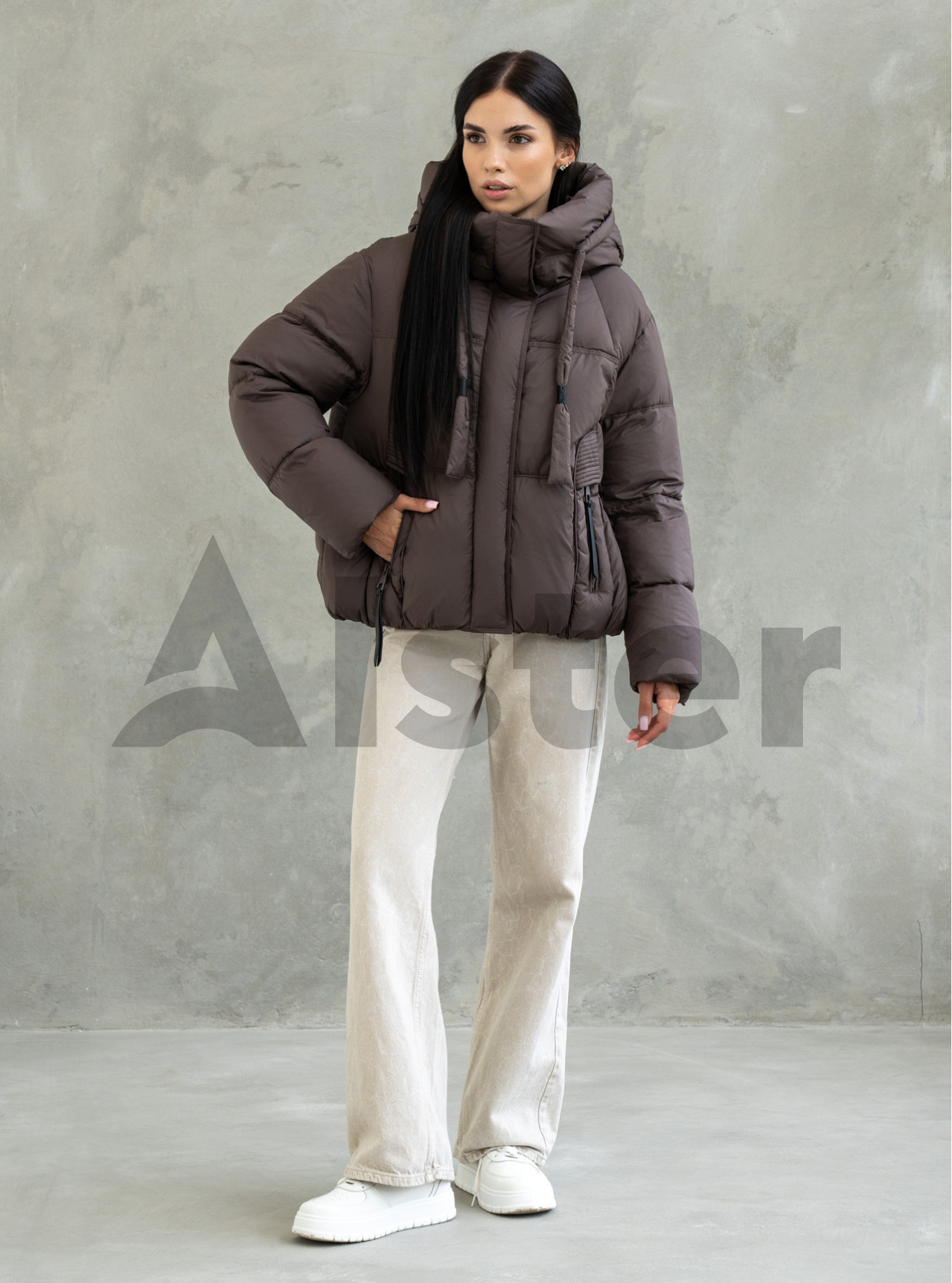 Жіноча зимова куртка Towmy 3491 (oversize) Шоколадний M (26TM3491-02): фото - Alster.ua