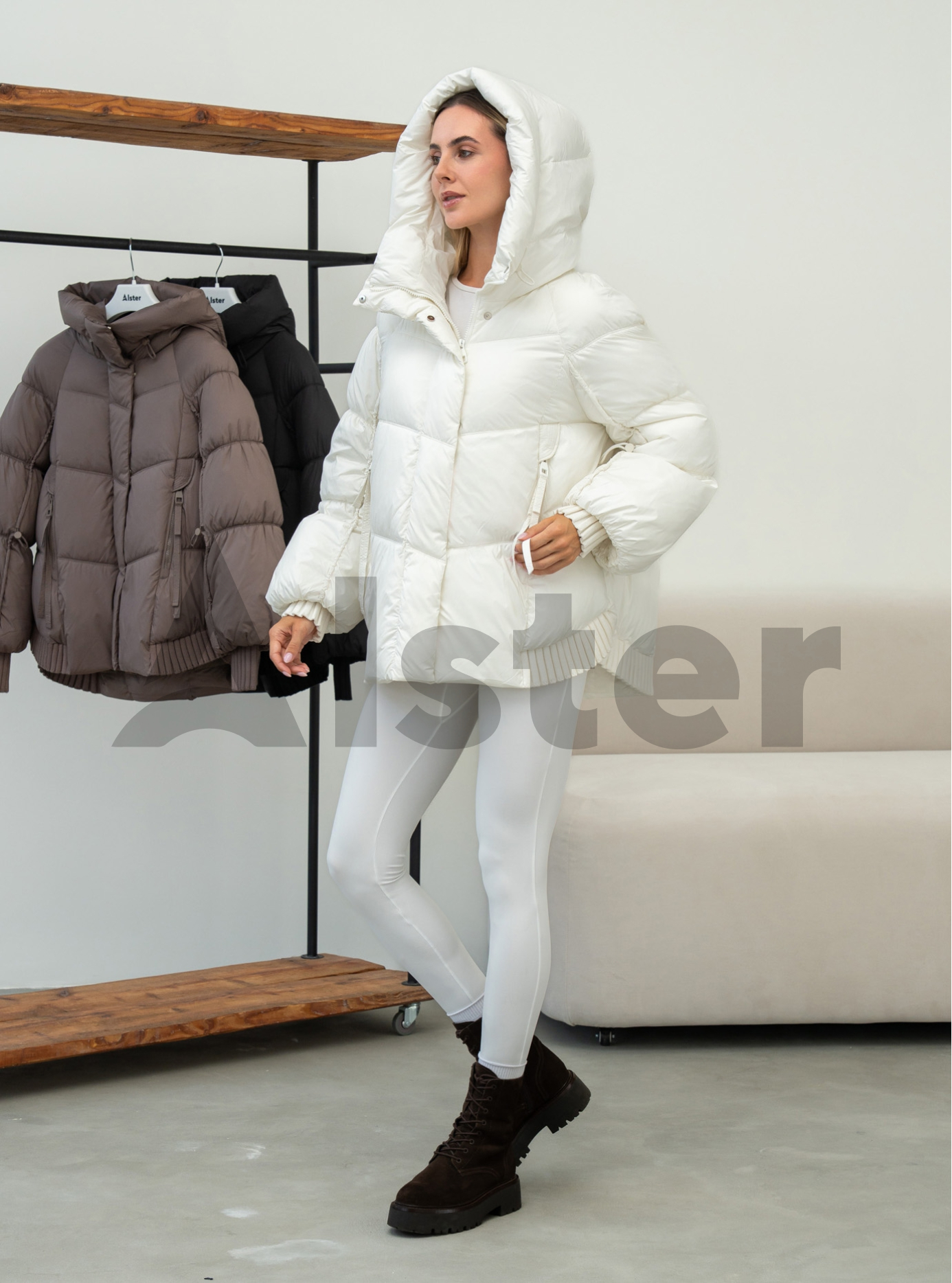 Женская зимняя куртка Towmy 3575 (oversize) Молочный M (26TM3575-09): фото - Alster.ua