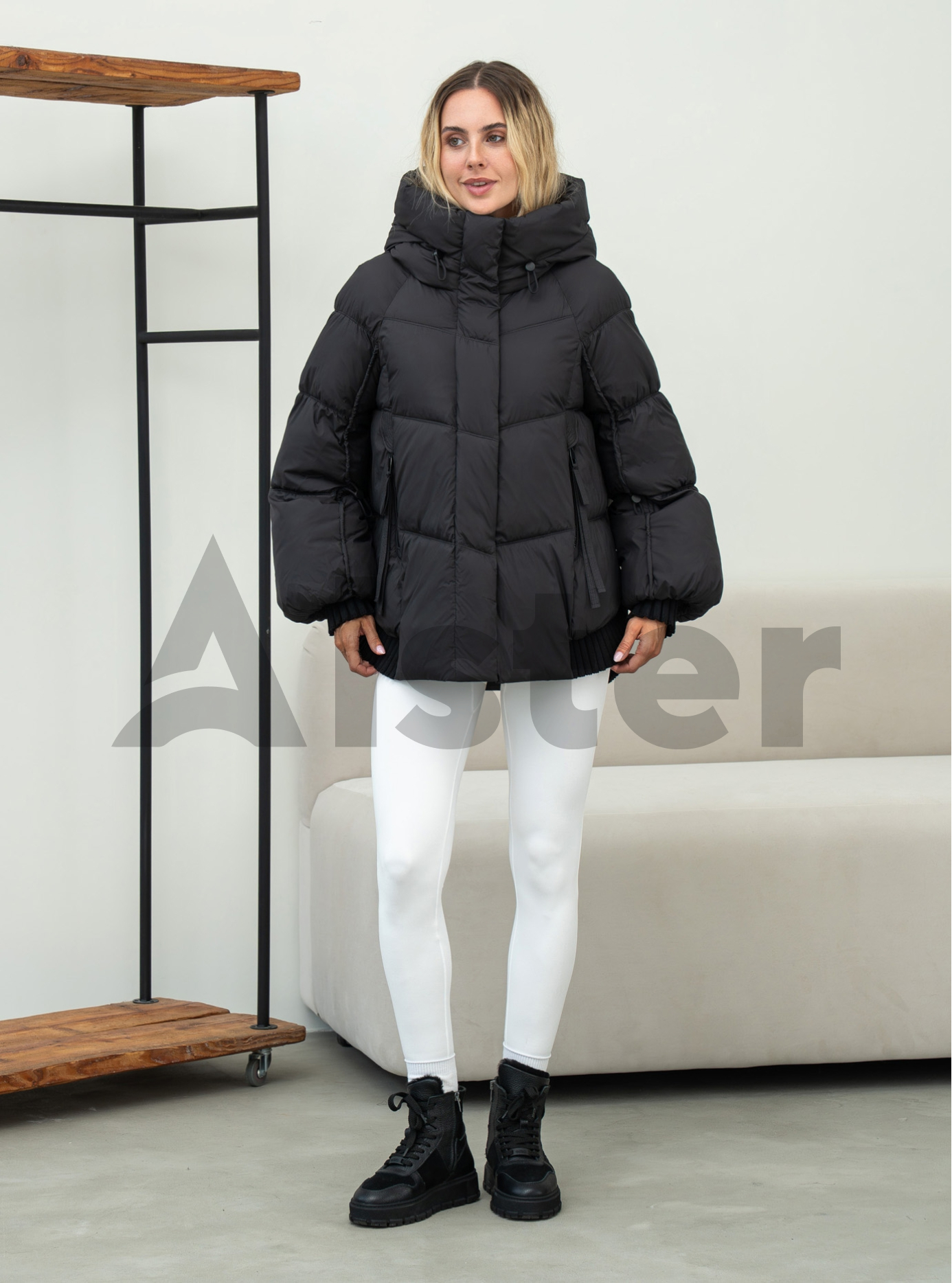 Женская зимняя куртка Towmy 3575 (oversize) Чёрный XS (26TM3575-01): фото - Alster.ua