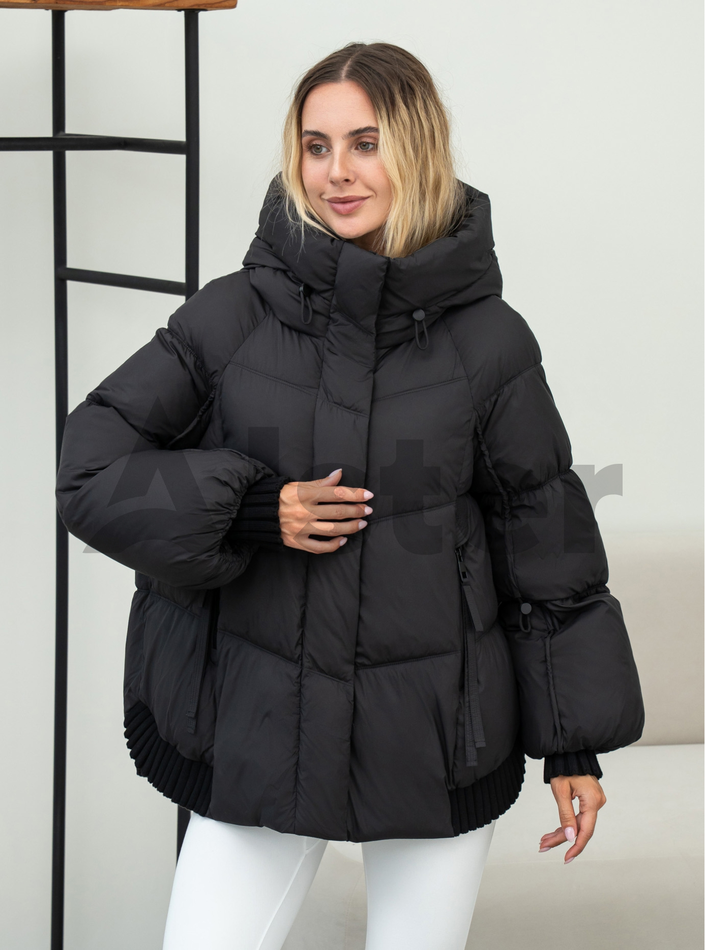 Женская зимняя куртка Towmy 3575 (oversize) Чёрный XS (26TM3575-01): фото - Alster.ua