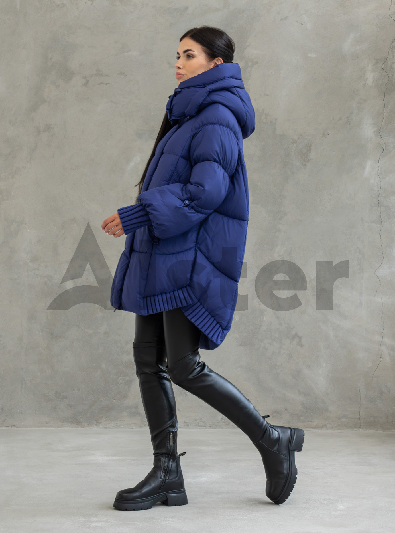 Жіноча зимова куртка Towmy 0662 середньої довжини (oversize) Електрик S (26TM0662-14): фото - Alster.ua