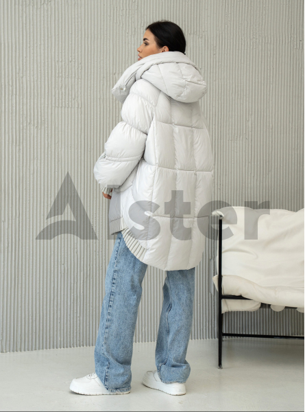 Жіноча зимова куртка Towmy 0662 середньої довжини (oversize)