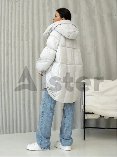 Жіноча зимова куртка Towmy 0662 середньої довжини (oversize)
