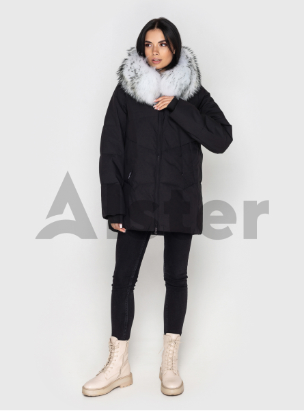 Женская зимняя куртка Vinasier 2617 с мехом енота