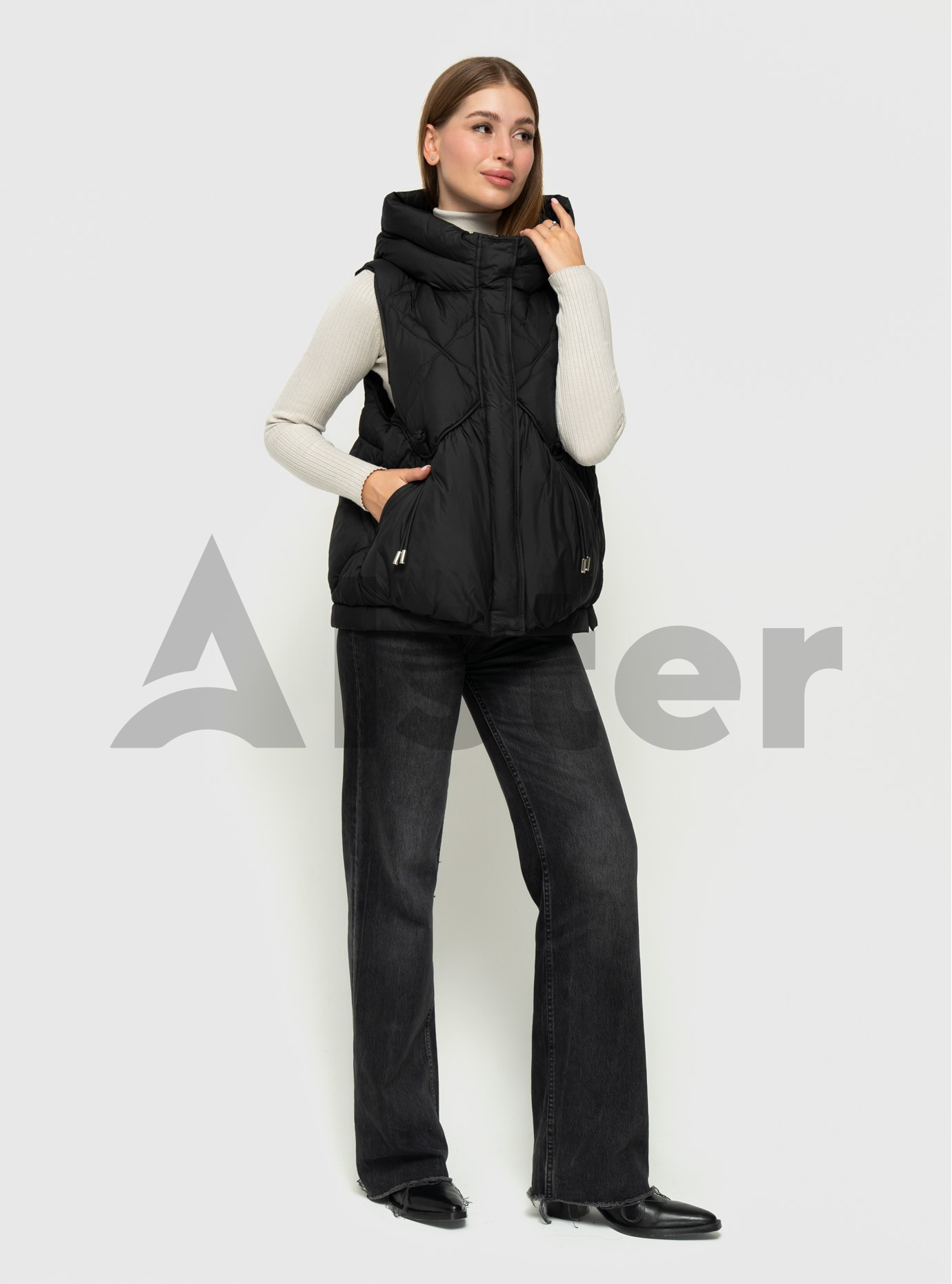 Женская жилетка 663 Visdeer Чёрный M (VS663-02): фото - Alster.ua