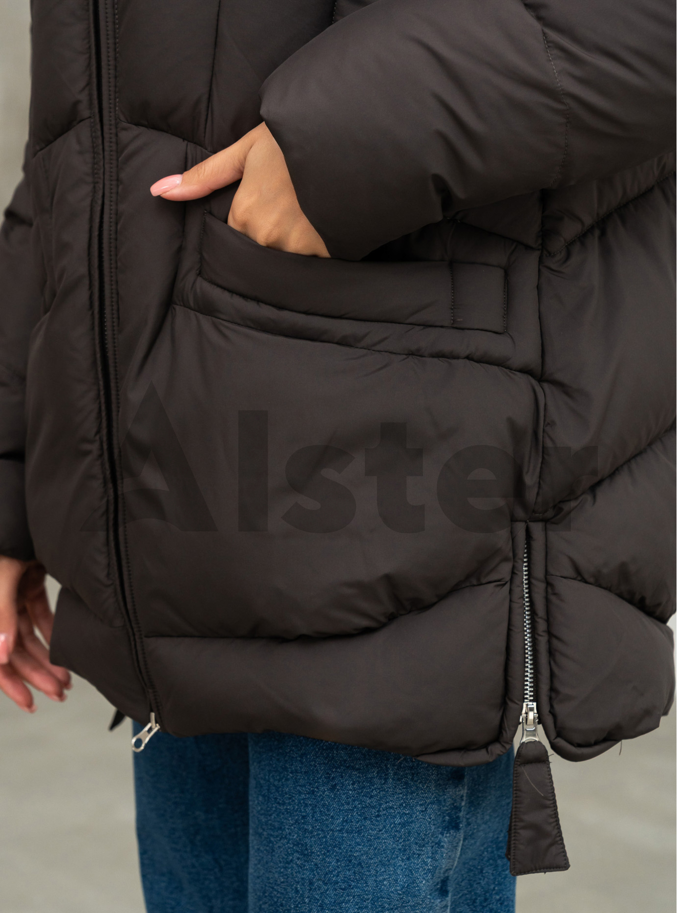 Женская зимняя куртка удлиненная Visdeer 5113 Коричневый 54 (25VS5113-30): фото - Alster.ua