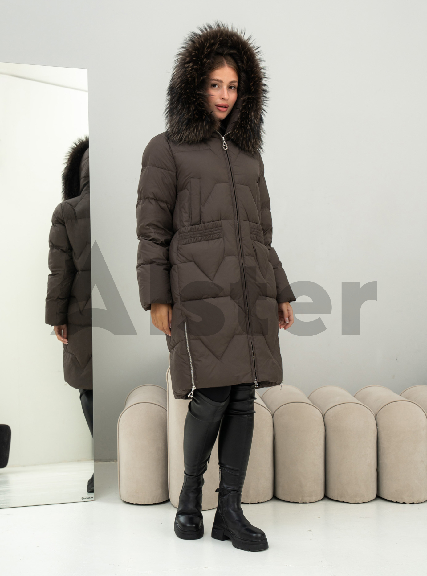 Длинное зимнее пальто Visdeer 5115 big size Шоколадный 54 (25VS5115-15): фото - Alster.ua Длинное зимнее пальто Visdeer 5115 big size Шоколадный 54 (25VS5115-15): фото - Alster.ua