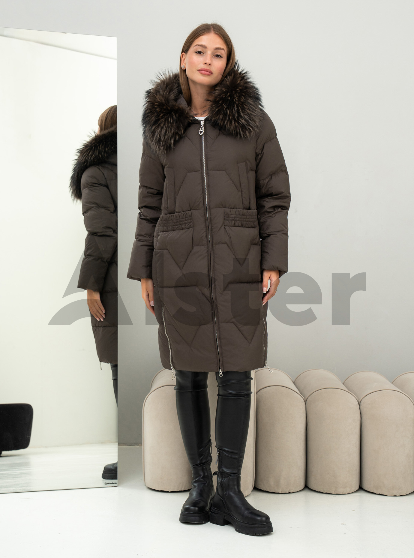 Длинное зимнее пальто Visdeer 5115 big size Шоколадный 54 (25VS5115-15): фото - Alster.ua Длинное зимнее пальто Visdeer 5115 big size Шоколадный 54 (25VS5115-15): фото - Alster.ua