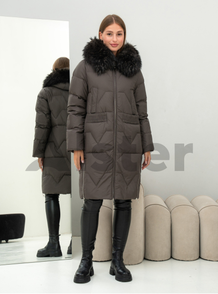 Длинное зимнее пальто Visdeer 5115 big size