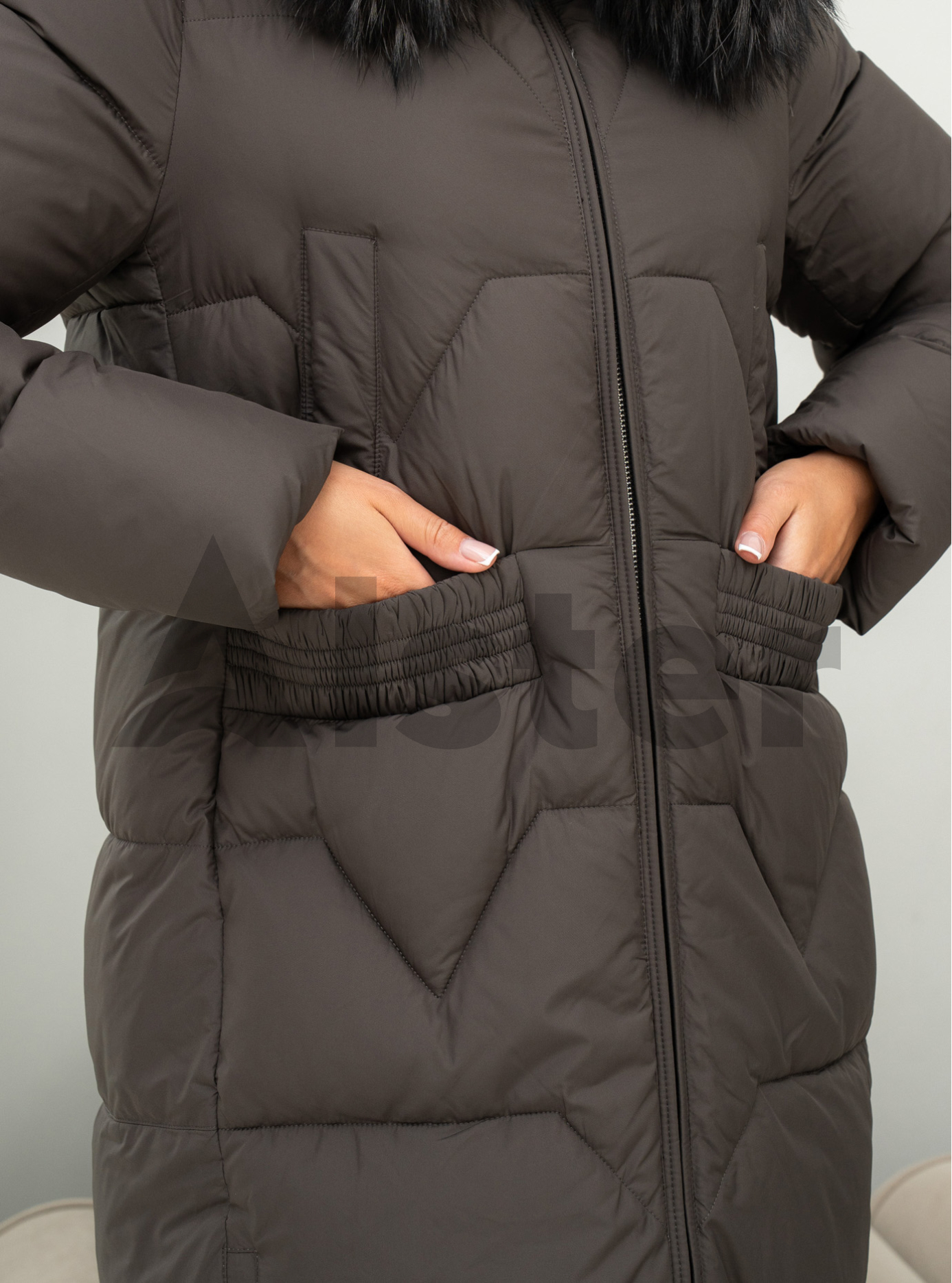 Длинное зимнее пальто Visdeer 5115 big size Графитовый 48 (25VS5115-07): фото - Alster.ua Длинное зимнее пальто Visdeer 5115 big size Графитовый 48 (25VS5115-07): фото - Alster.ua