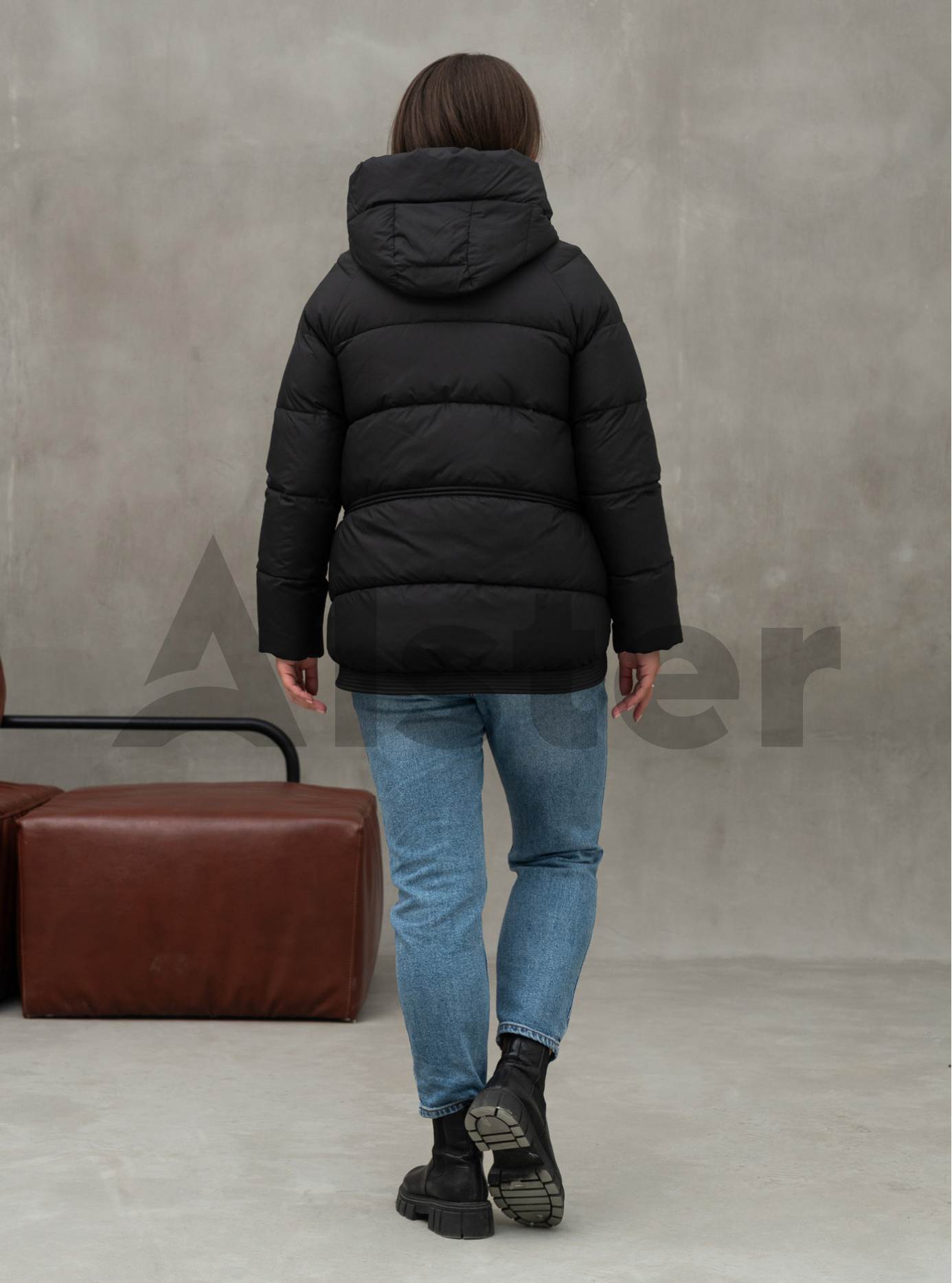 Женская зимняя куртка удлиненная Visdeer 552 big size Чёрный 50 (25VS552-03): фото - Alster.ua