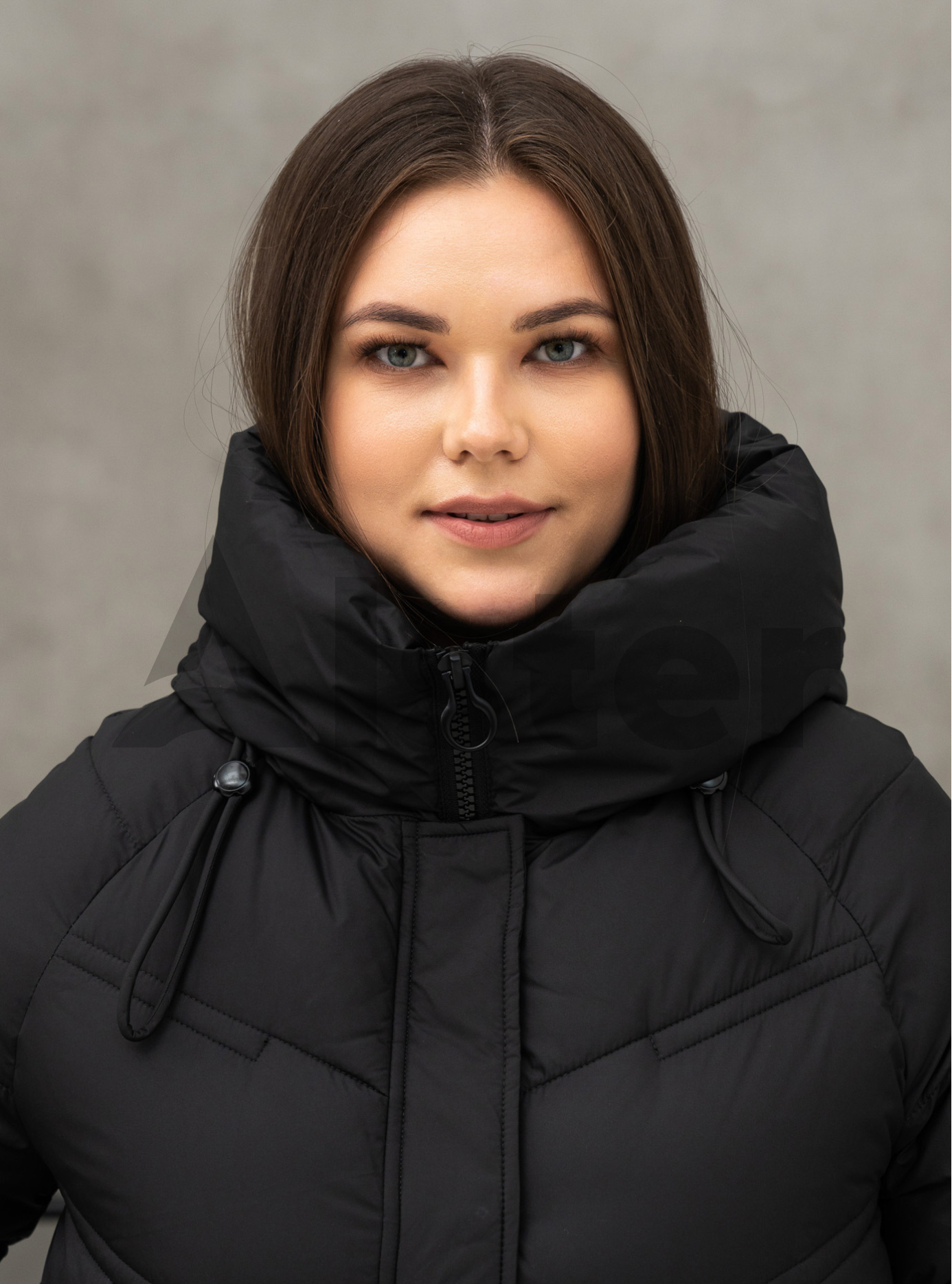 Женская зимняя куртка удлиненная Visdeer 552 big size Чёрный 50 (25VS552-03): фото - Alster.ua