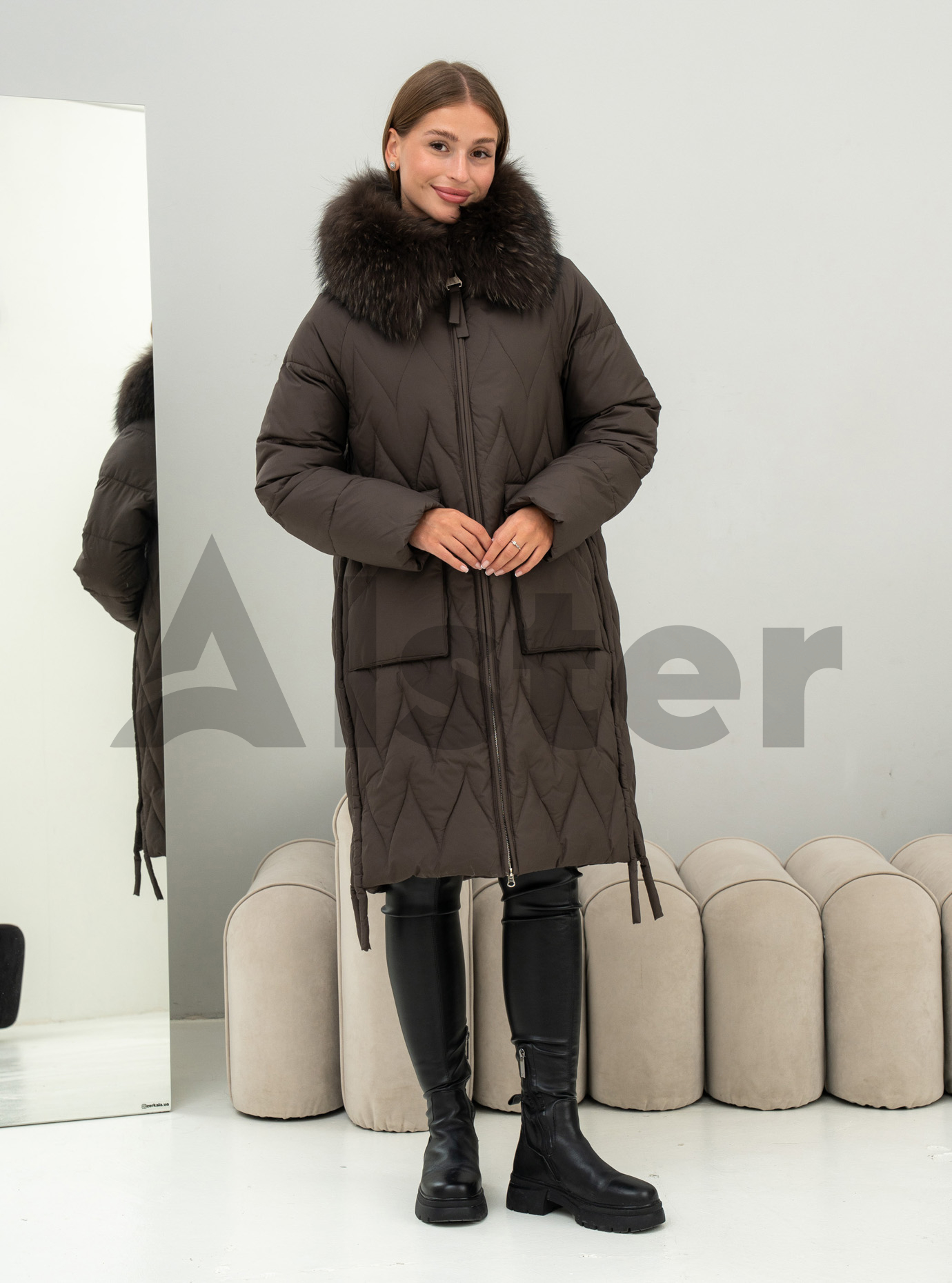 Длинное зимнее пальто Visdeer 568 big size Шоколадный 46 (25VS568-06): фото - Alster.ua Длинное зимнее пальто Visdeer 568 big size Шоколадный 46 (25VS568-06): фото - Alster.ua