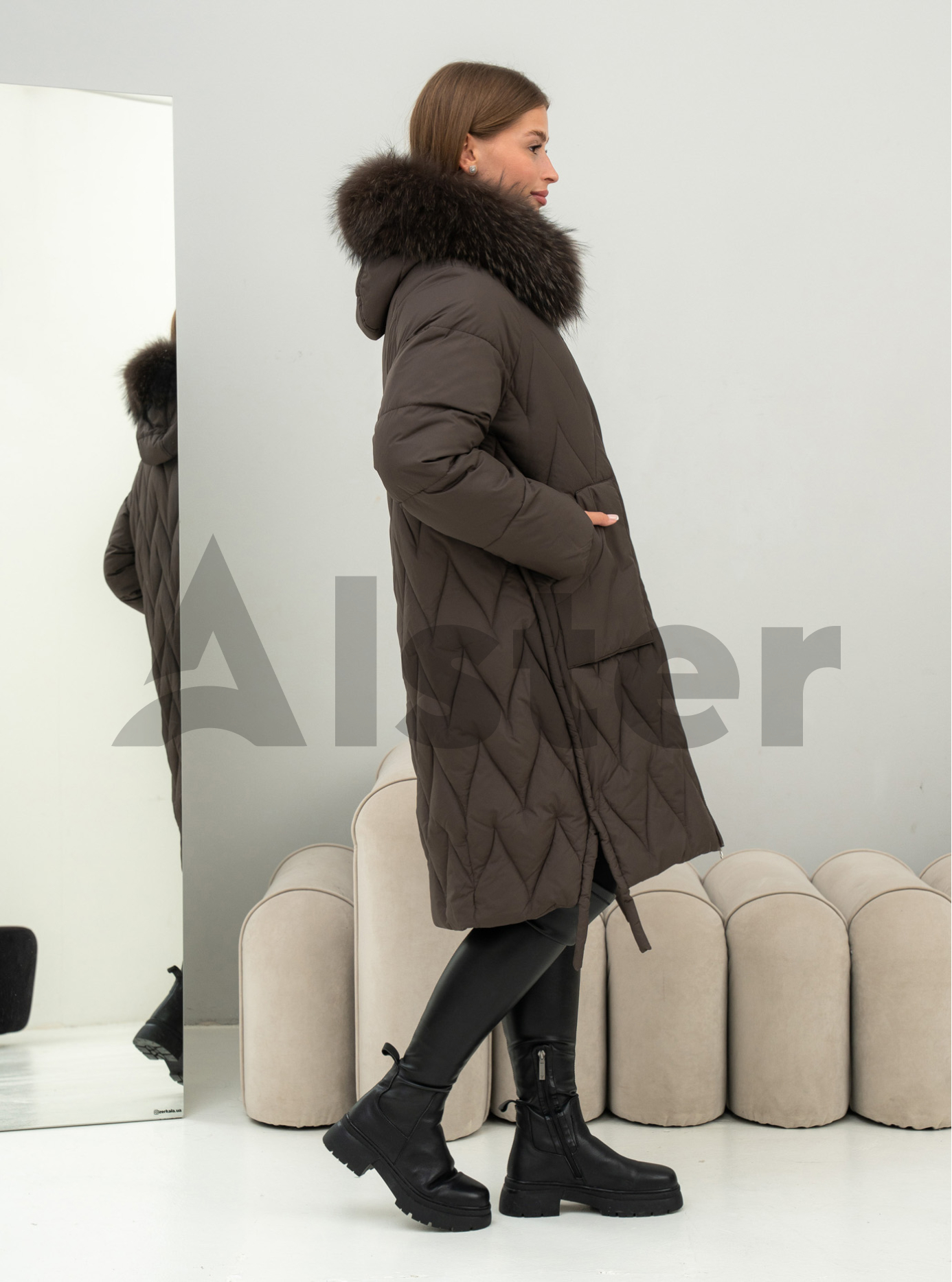 Длинное зимнее пальто Visdeer 568 big size Шоколадный 46 (25VS568-06): фото - Alster.ua Длинное зимнее пальто Visdeer 568 big size Шоколадный 46 (25VS568-06): фото - Alster.ua