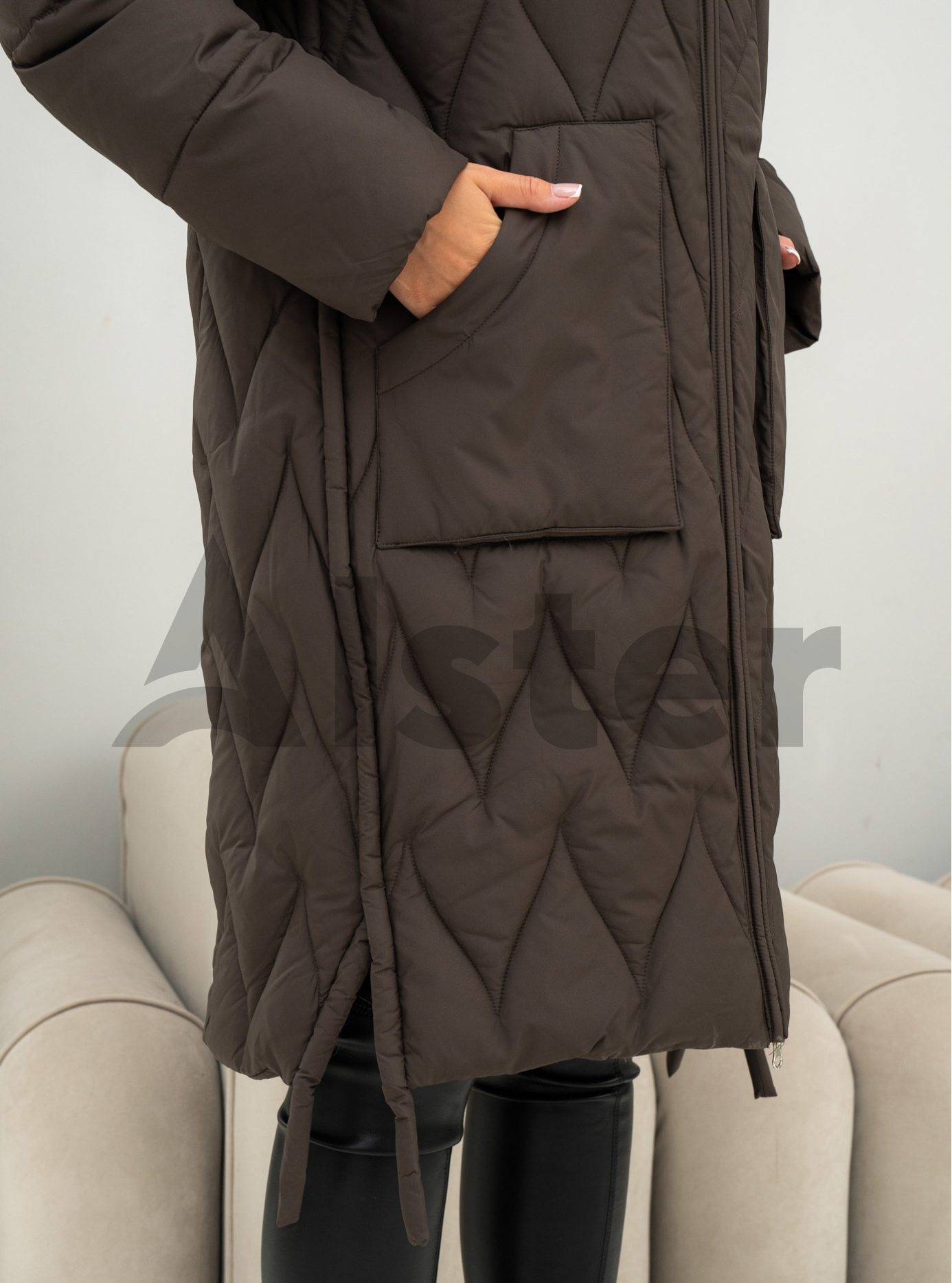 Длинное зимнее пальто Visdeer 568 big size Шоколадный 46 (25VS568-06): фото - Alster.ua Длинное зимнее пальто Visdeer 568 big size Шоколадный 46 (25VS568-06): фото - Alster.ua