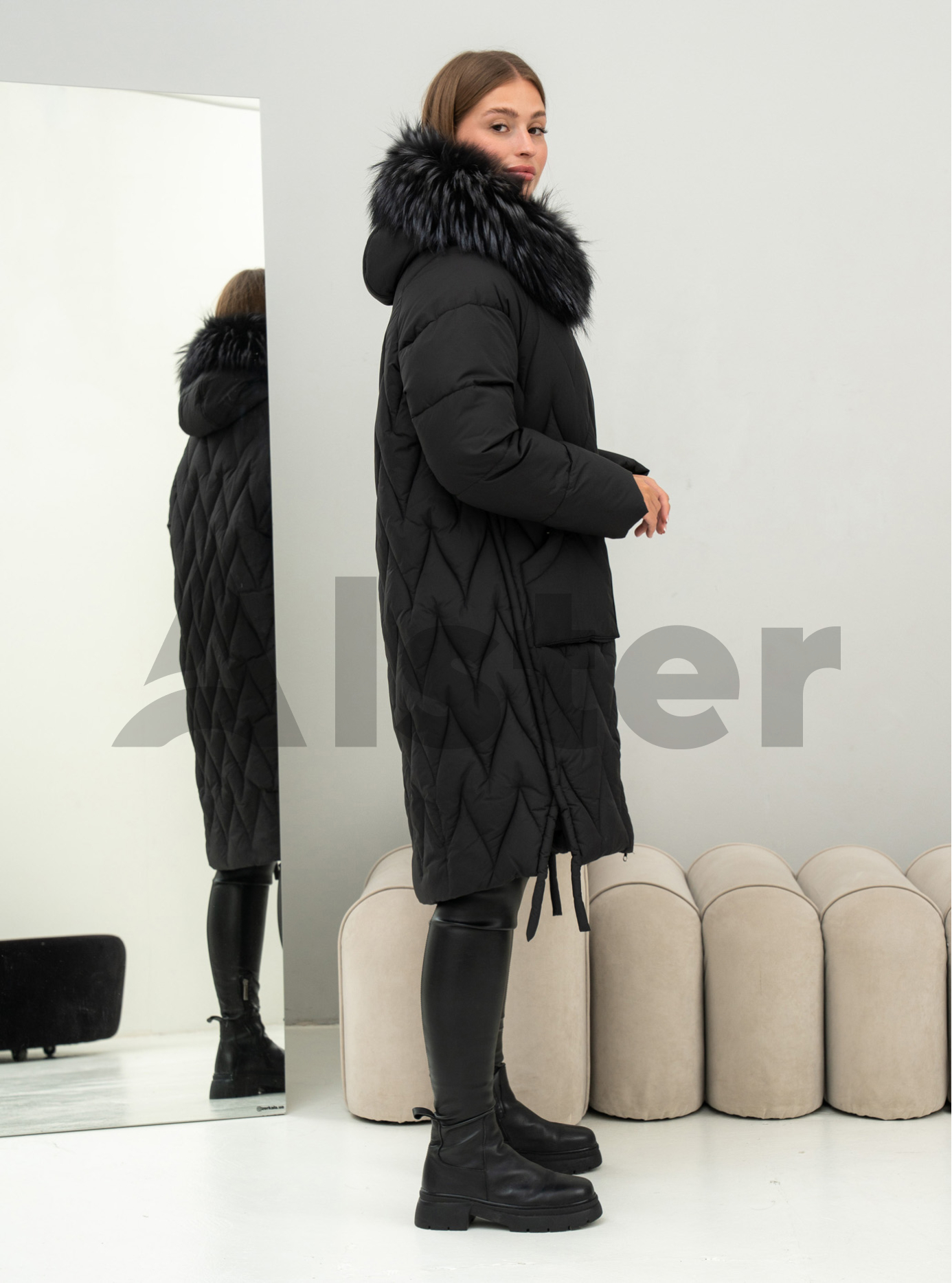 Длинное зимнее пальто Visdeer 568 big size Чёрный 48 (25VS568-02): фото - Alster.ua Длинное зимнее пальто Visdeer 568 big size Чёрный 48 (25VS568-02): фото - Alster.ua