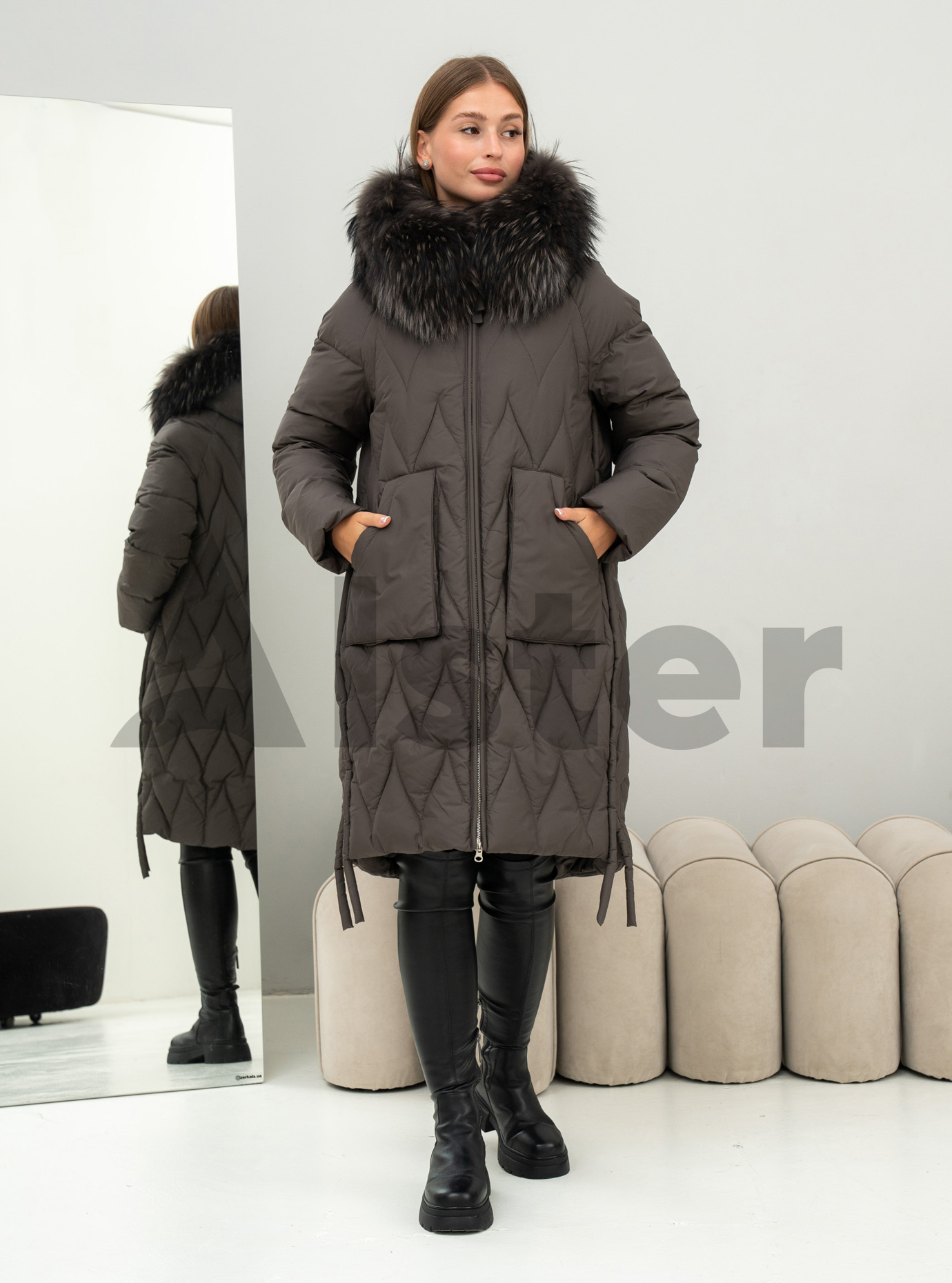 Длинное зимнее пальто Visdeer 568 big size Графитовый 46 (25VS568-11): фото - Alster.ua Длинное зимнее пальто Visdeer 568 big size Графитовый 46 (25VS568-11): фото - Alster.ua