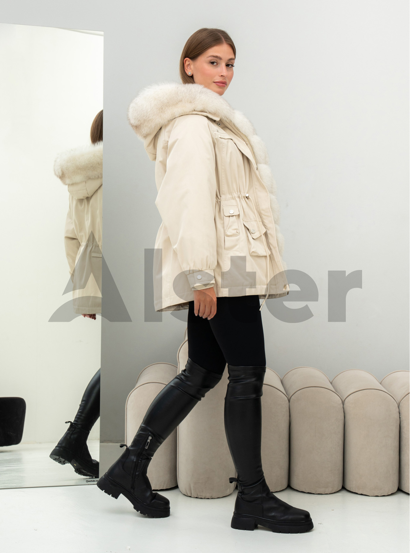 Жіноча зимова парка Vivilona 5648 Перловий L (25VIV5648-03): фото - Alster.ua