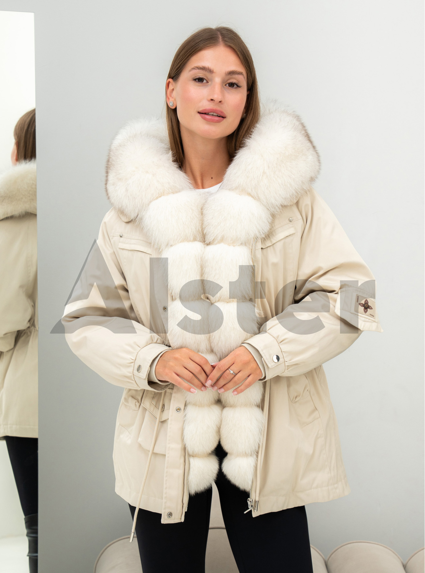 Жіноча зимова парка Vivilona 5648 Перловий L (25VIV5648-03): фото - Alster.ua