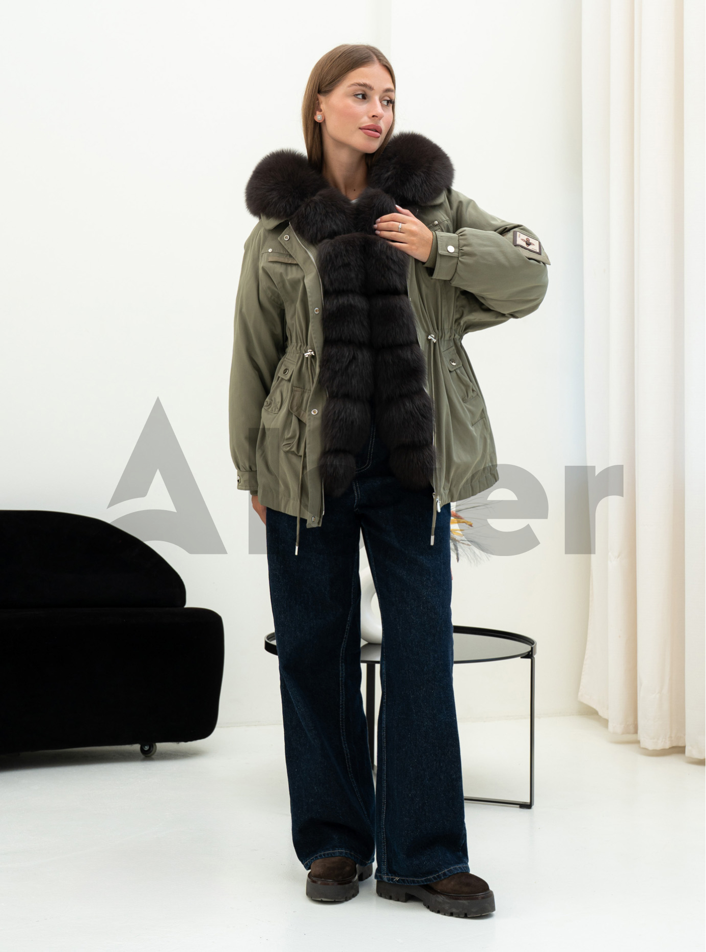 Женская парка зимняя Vivilona 5648 Оливковый L (25VIV5648-09): фото - Alster.ua