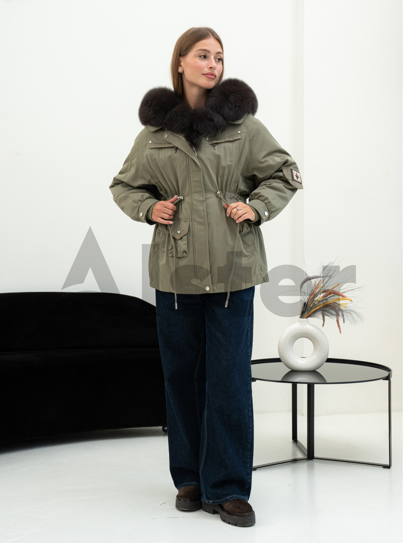 Женская парка зимняя Vivilona 5648 Оливковый L (25VIV5648-09): фото - Alster.ua