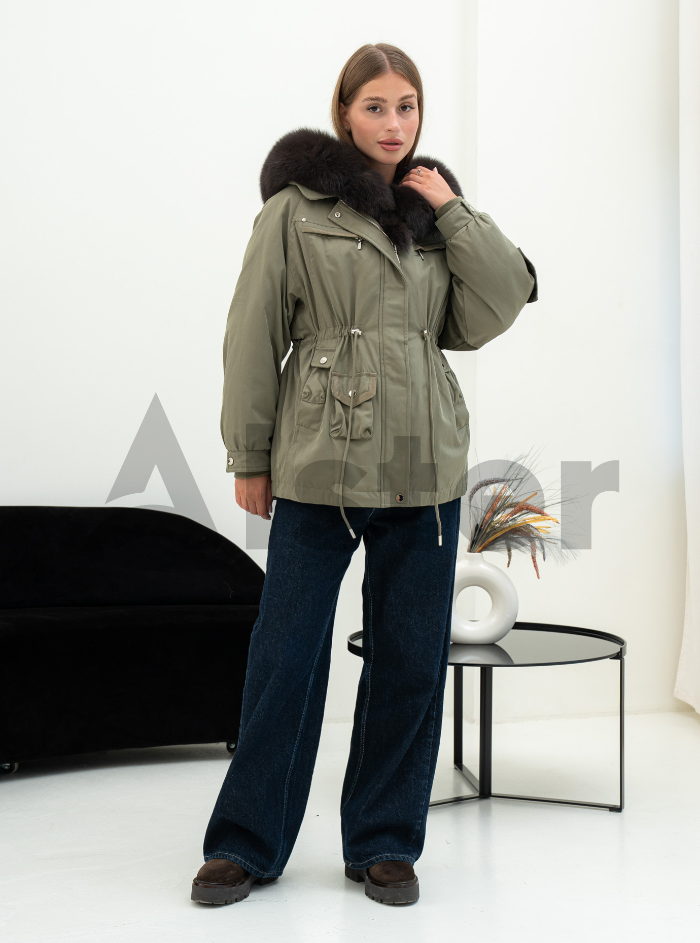 Женская парка зимняя Vivilona 5648 Оливковый L (25VIV5648-09): фото - Alster.ua