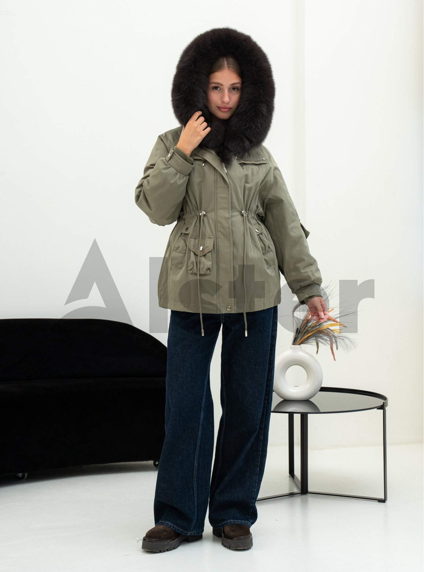 Женская парка зимняя Vivilona 5648 Оливковый L (25VIV5648-09): фото - Alster.ua