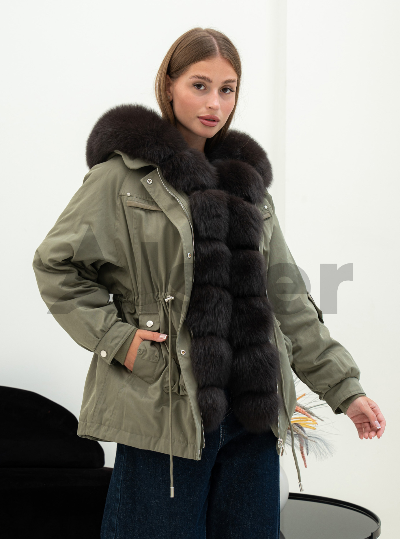 Женская парка зимняя Vivilona 5648 Оливковый L (25VIV5648-09): фото - Alster.ua