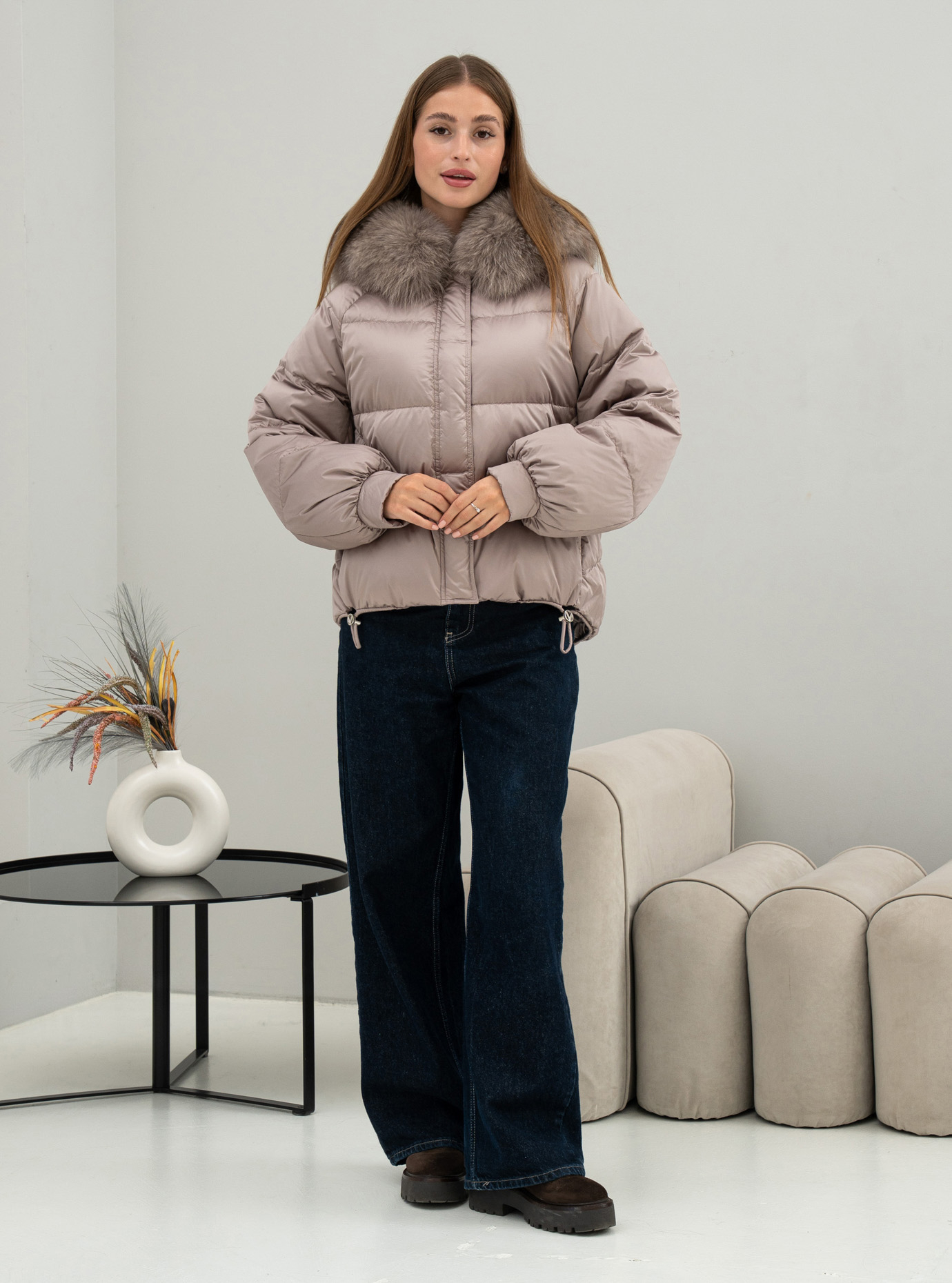 Женский пуховик Vivilona 5618 Сливовый XL (25VIV5618-12): фото - Alster.ua