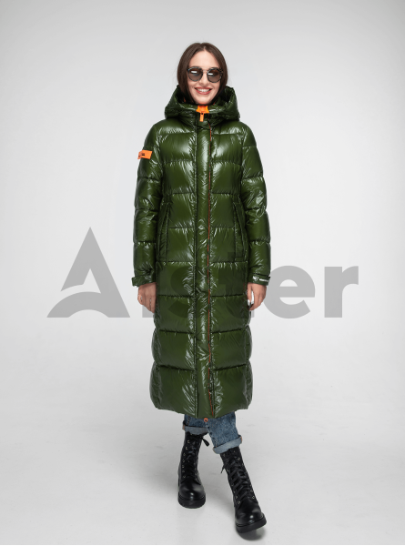 Пуховик женский длинный прямой
