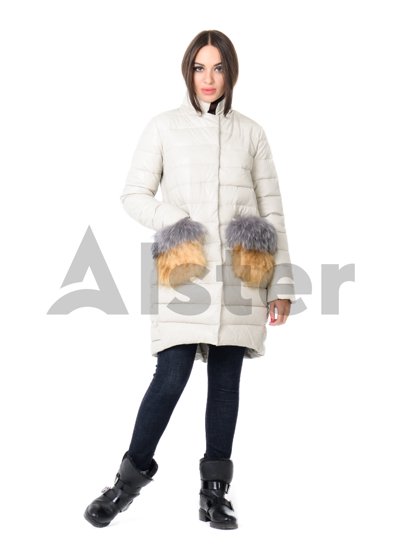 Куртка зимняя из искусственной кожи с мехом Молочный 2XL (05-ZL2517): фото - Alster.ua Куртка зимняя из искусственной кожи с мехом Молочный 2XL (05-ZL2517): фото - Alster.ua