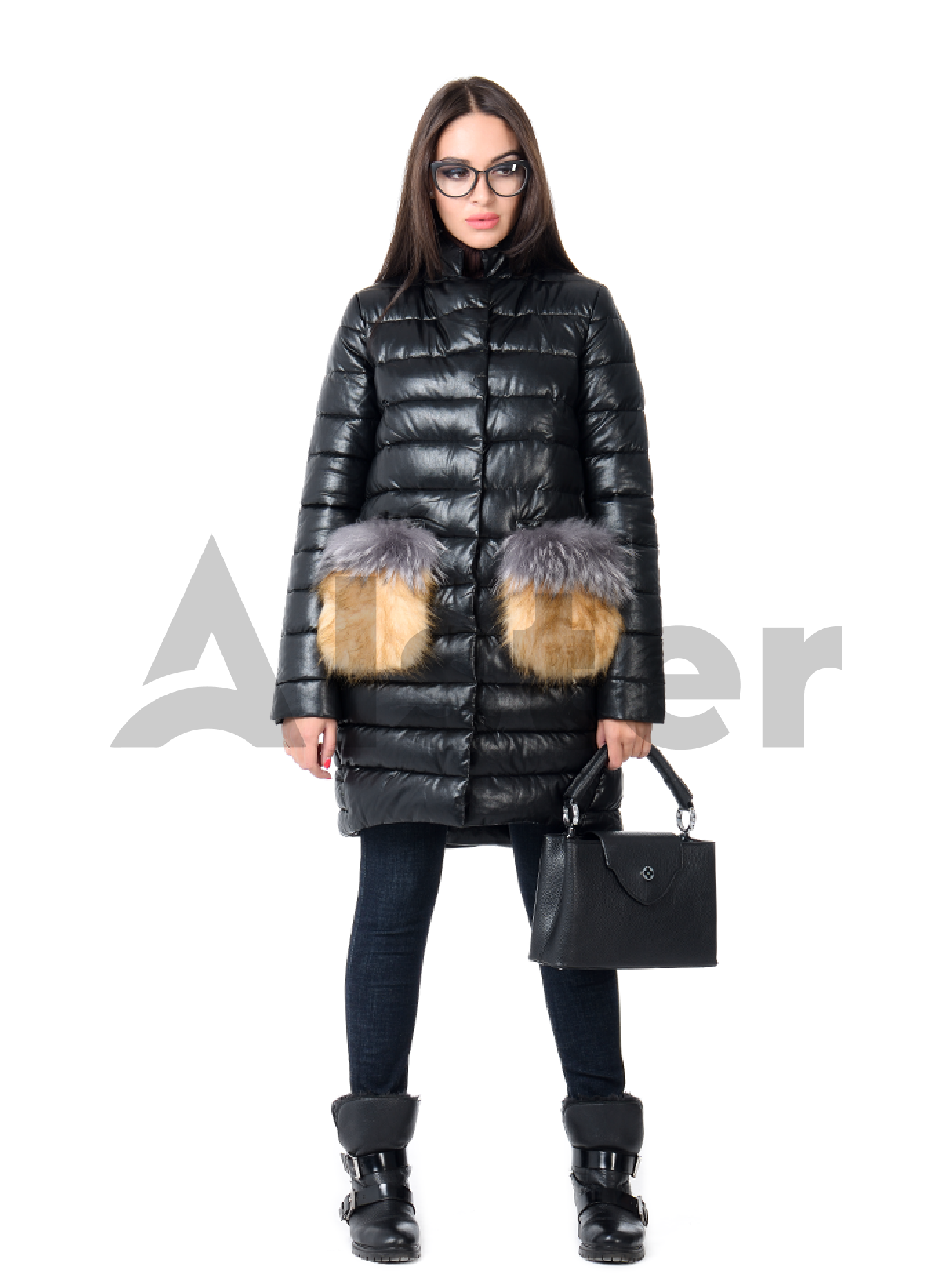 Куртка зимняя из искусственной кожи с мехом Чёрный 2XL (05-ZL2520): фото - Alster.ua Куртка зимняя из искусственной кожи с мехом Чёрный 2XL (05-ZL2520): фото - Alster.ua