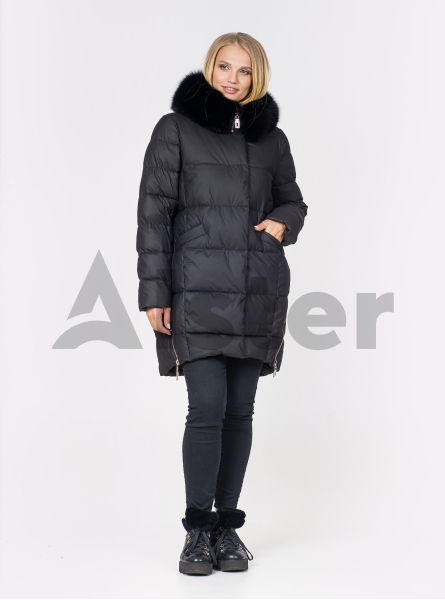 Куртка зимняя прямая с натуральним мехом енота Куртка зимняя прямая с натуральним мехом енота