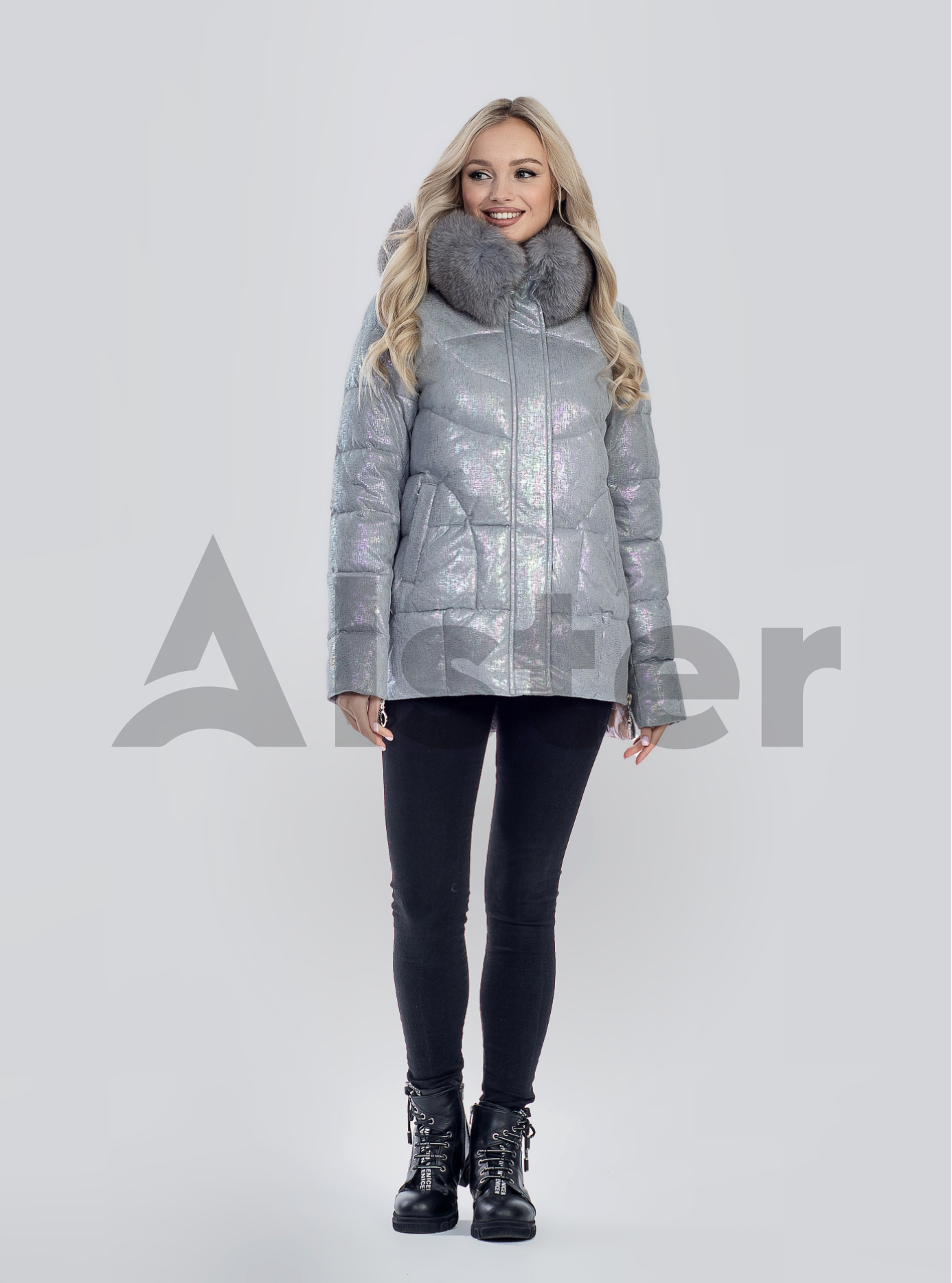 Зимняя женская куртка с мехом Серый XL (05-SV201220): фото - Alster.ua