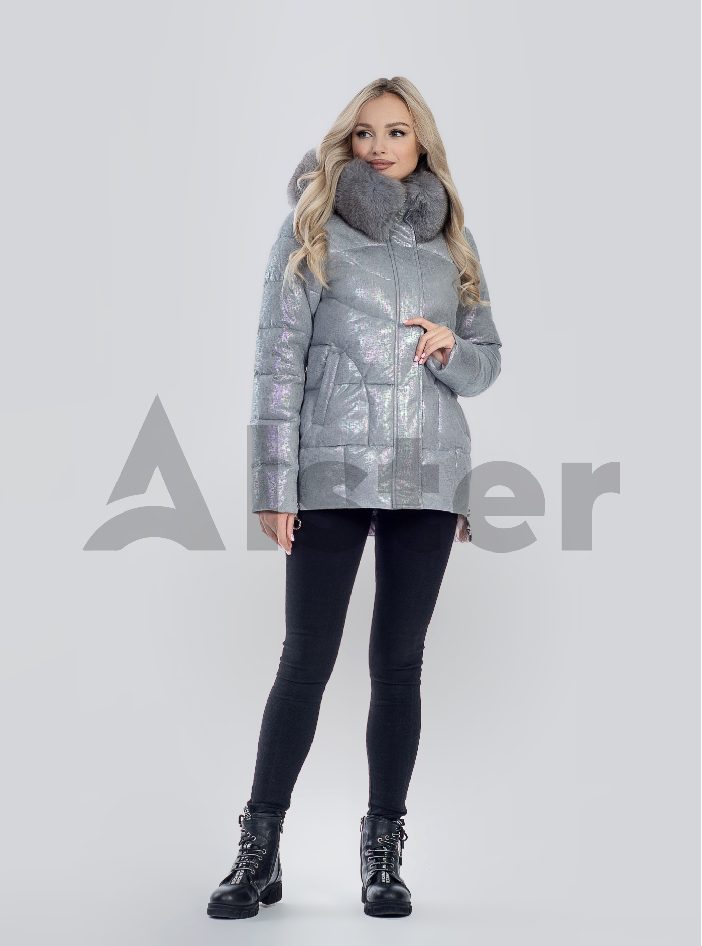Зимняя женская куртка с мехом Серый XL (05-SV201220): фото - Alster.ua