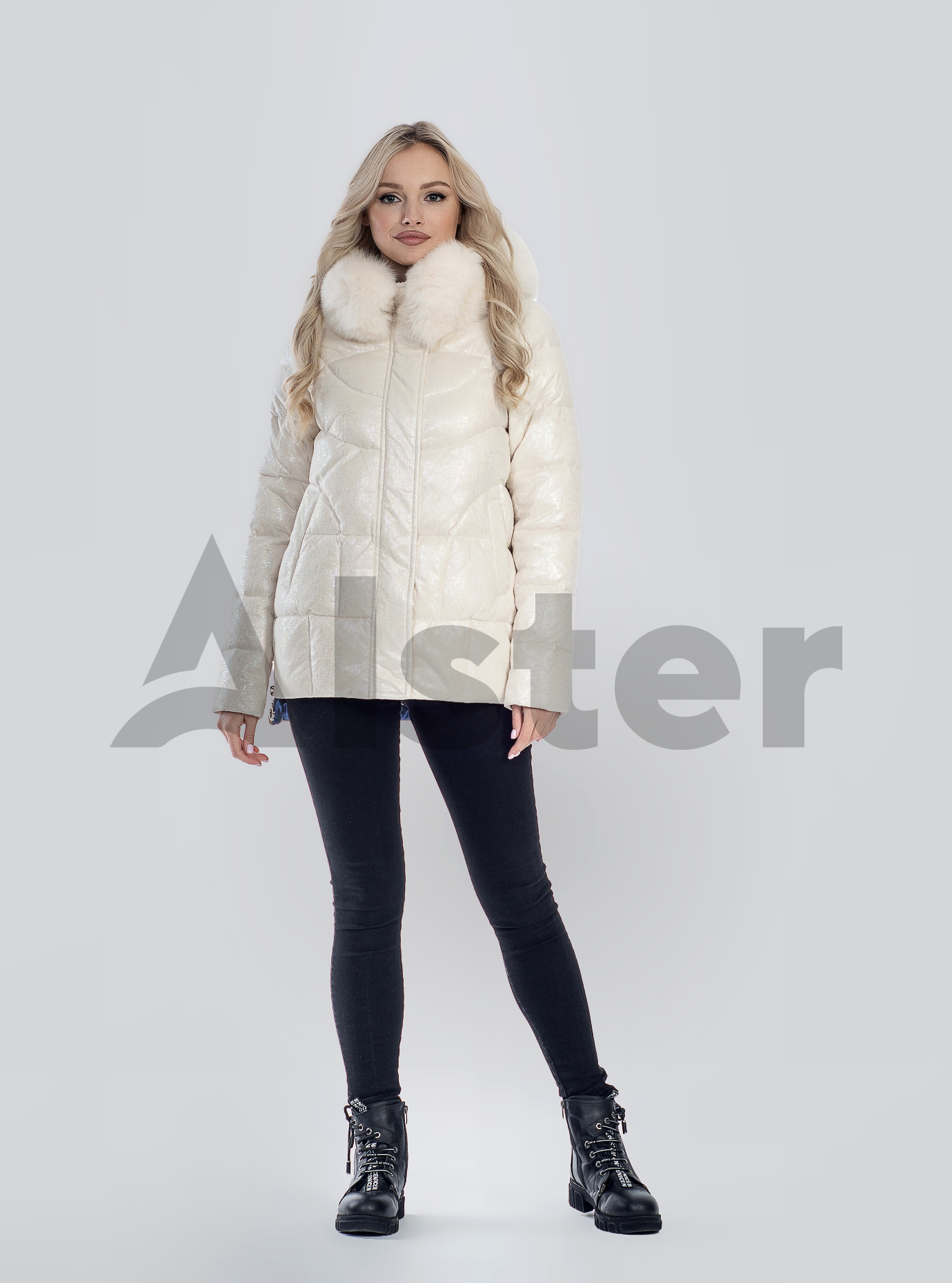 Зимняя женская куртка с мехом Бежевый XL (05-SV201225): фото - Alster.ua