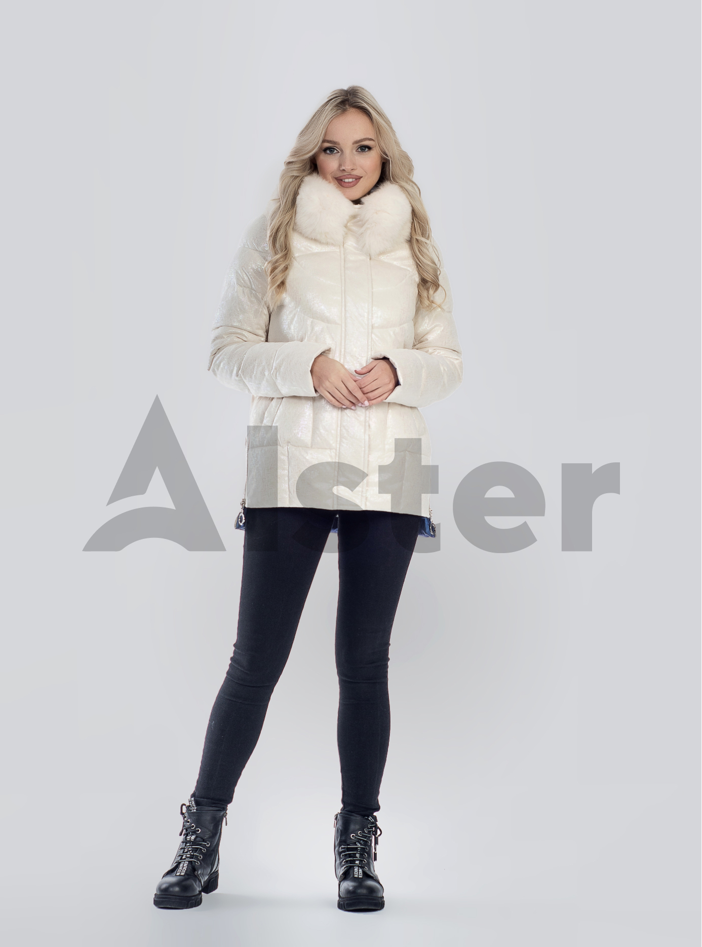 Зимняя женская куртка с мехом Бежевый XL (05-SV201225): фото - Alster.ua